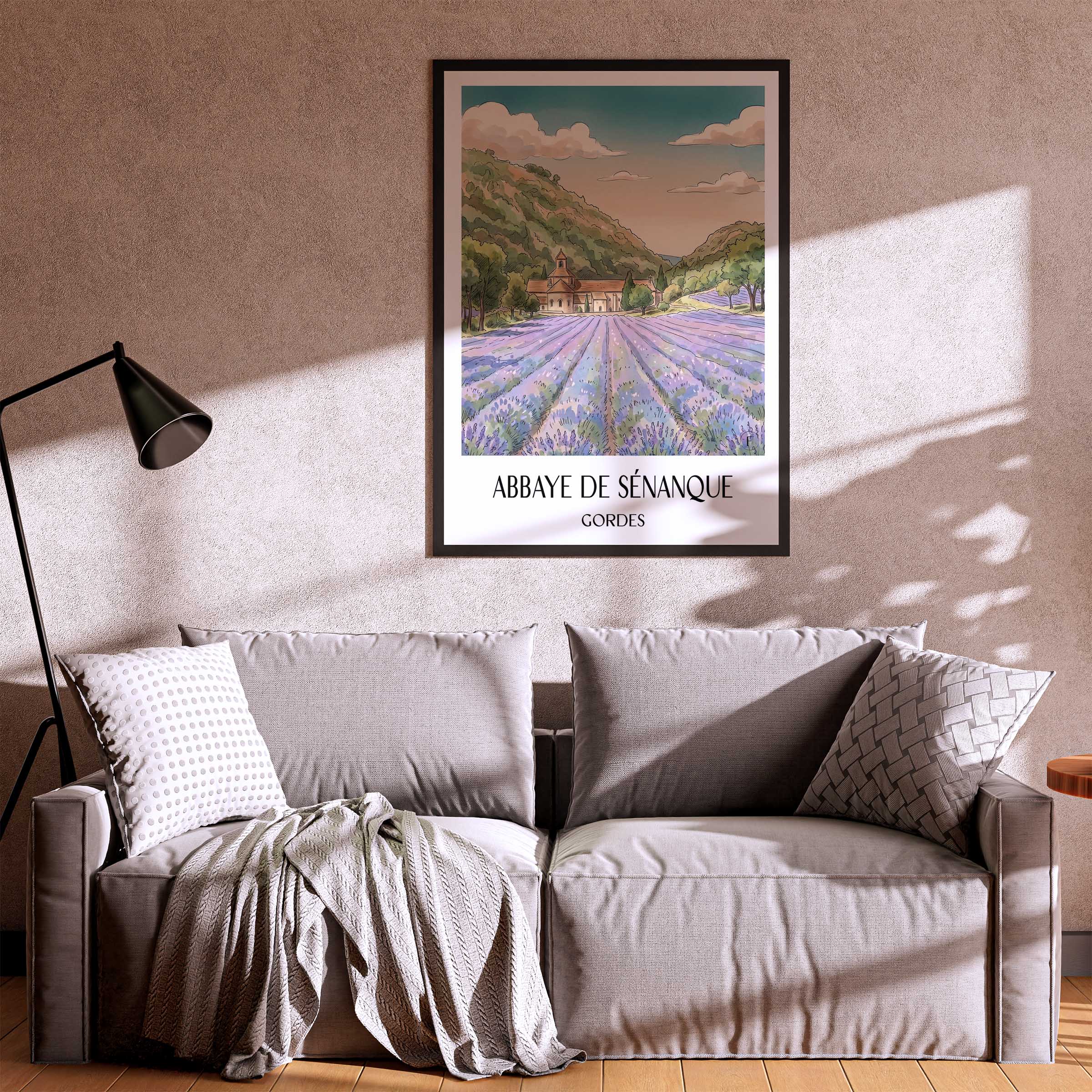 abbaye-de-sénanque-gordes-frankreich-poster-aquarell