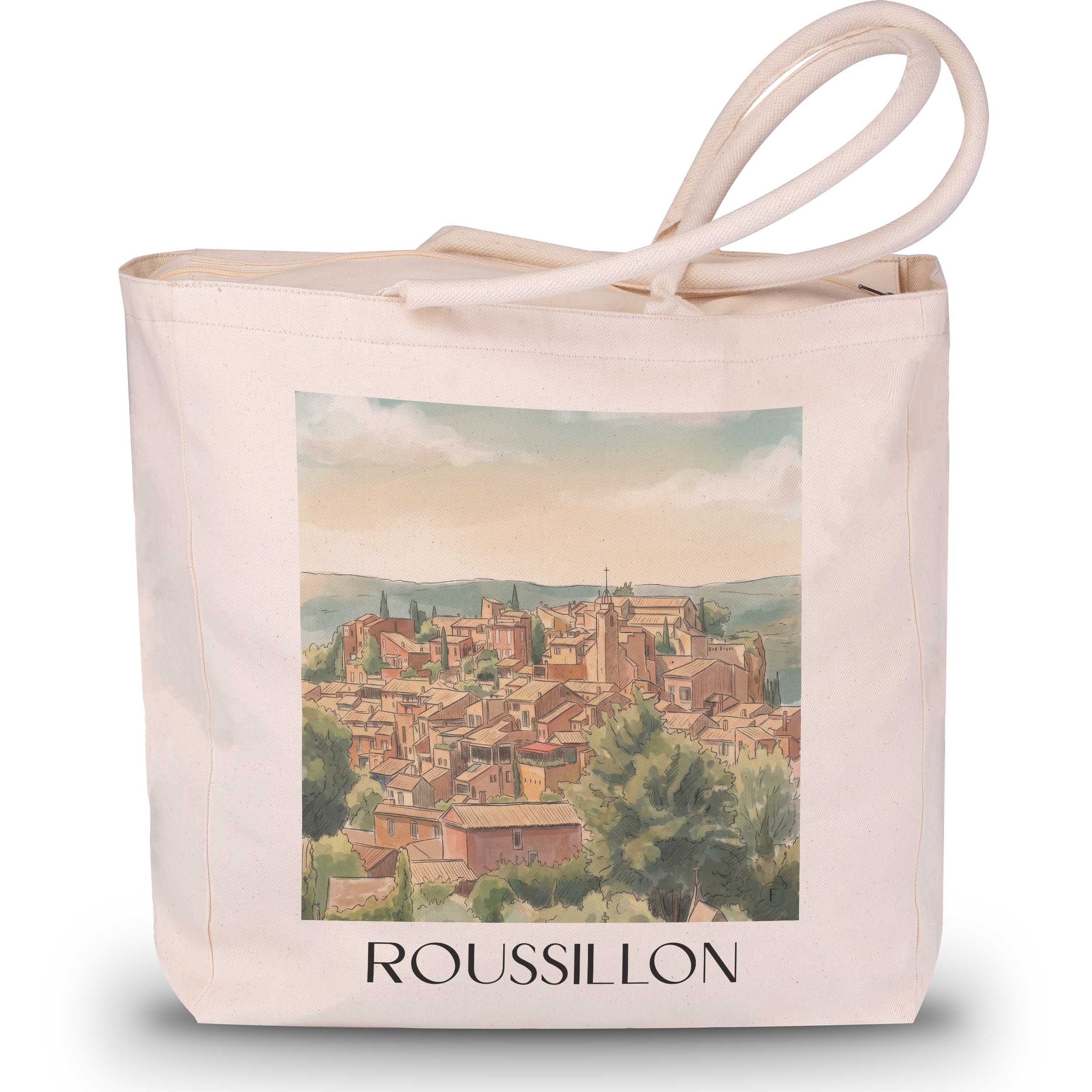 roussillon-provence-frankreich-einkaufstasche-aquarell