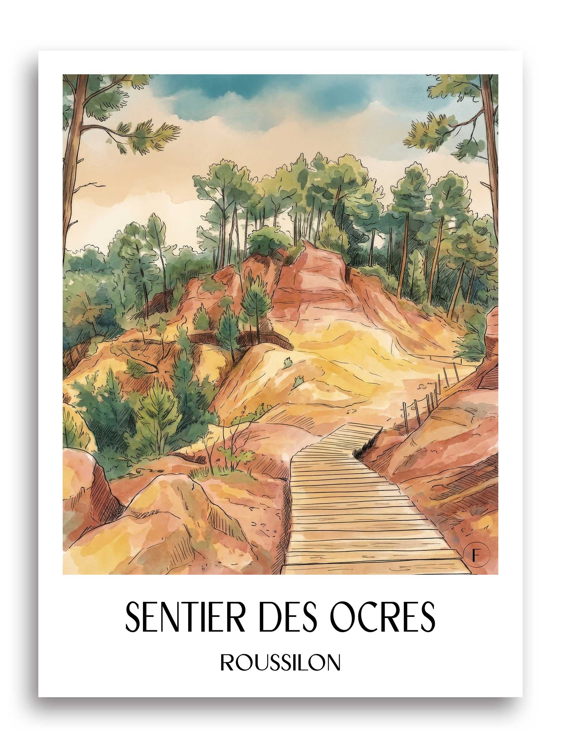 sentier-des-ocres-roussilon-frankreich-poster-aquarell