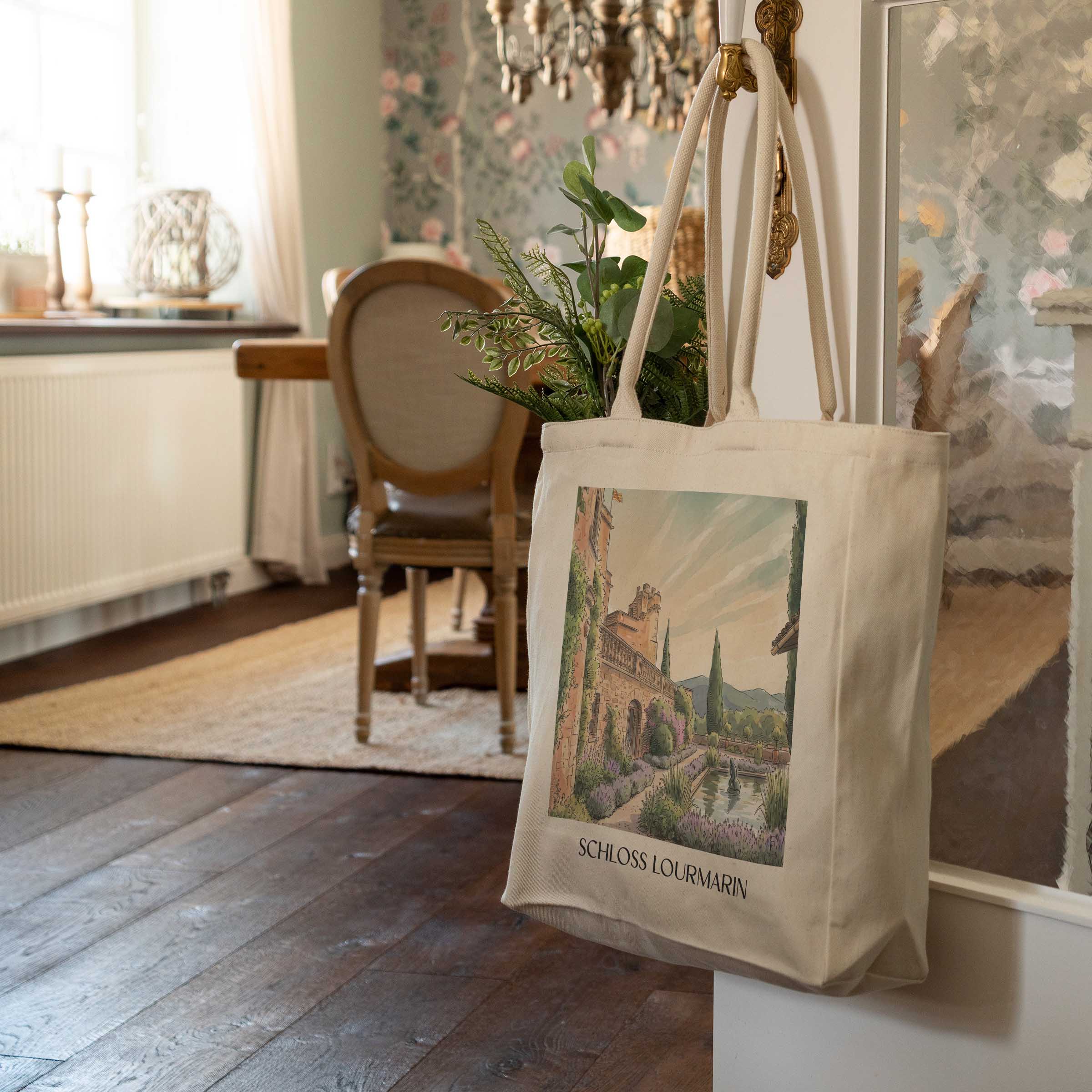 schloss-lourmarin-provence-frankreich-einkaufstasche-aquarell