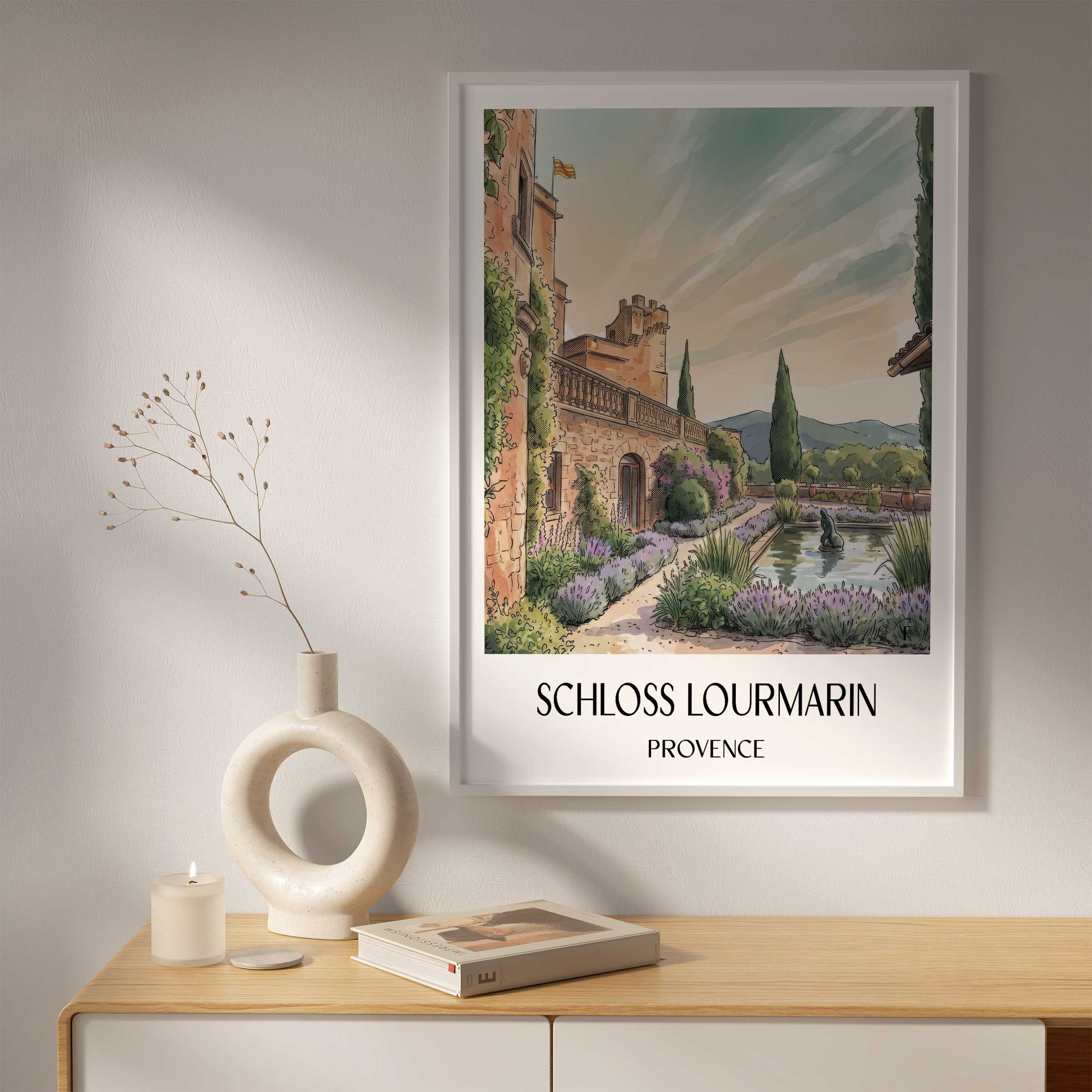 schloss-lourmarin-provence-frankreich-poster-aquarell
