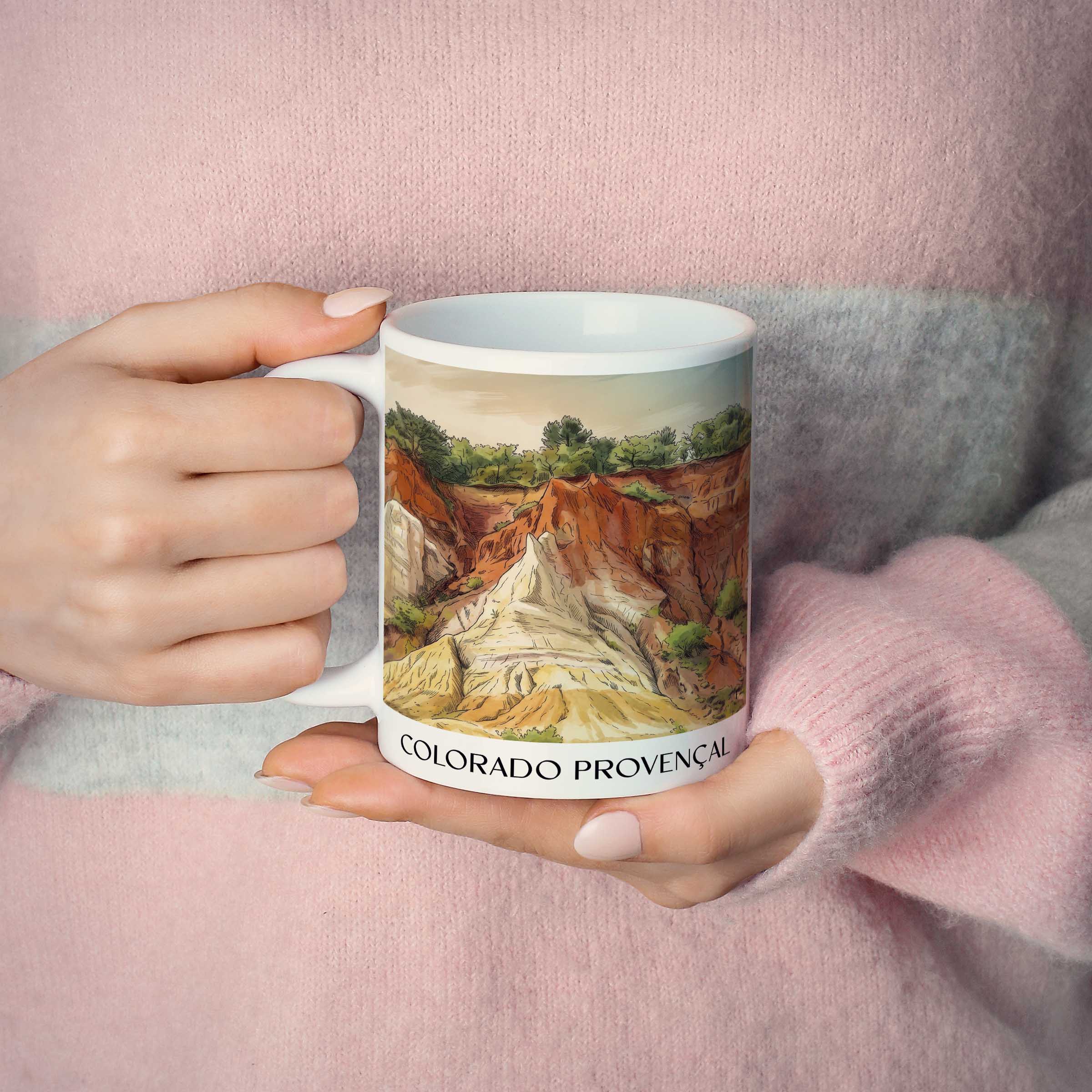 colorado-provençal-rustrel-frankreich-kaffeebecher-aquarell