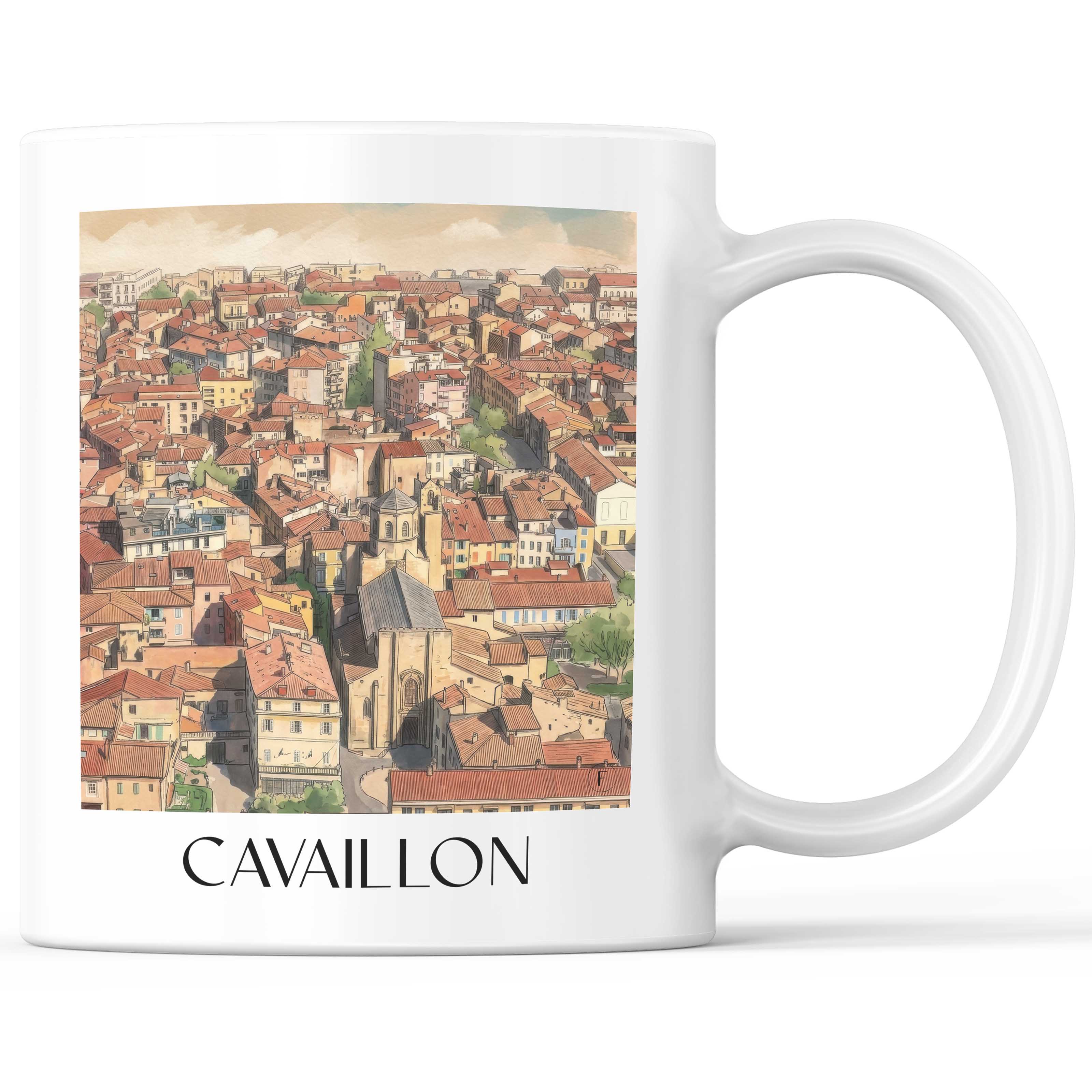 cavaillon-provence-frankreich-kaffeebecher-aquarell