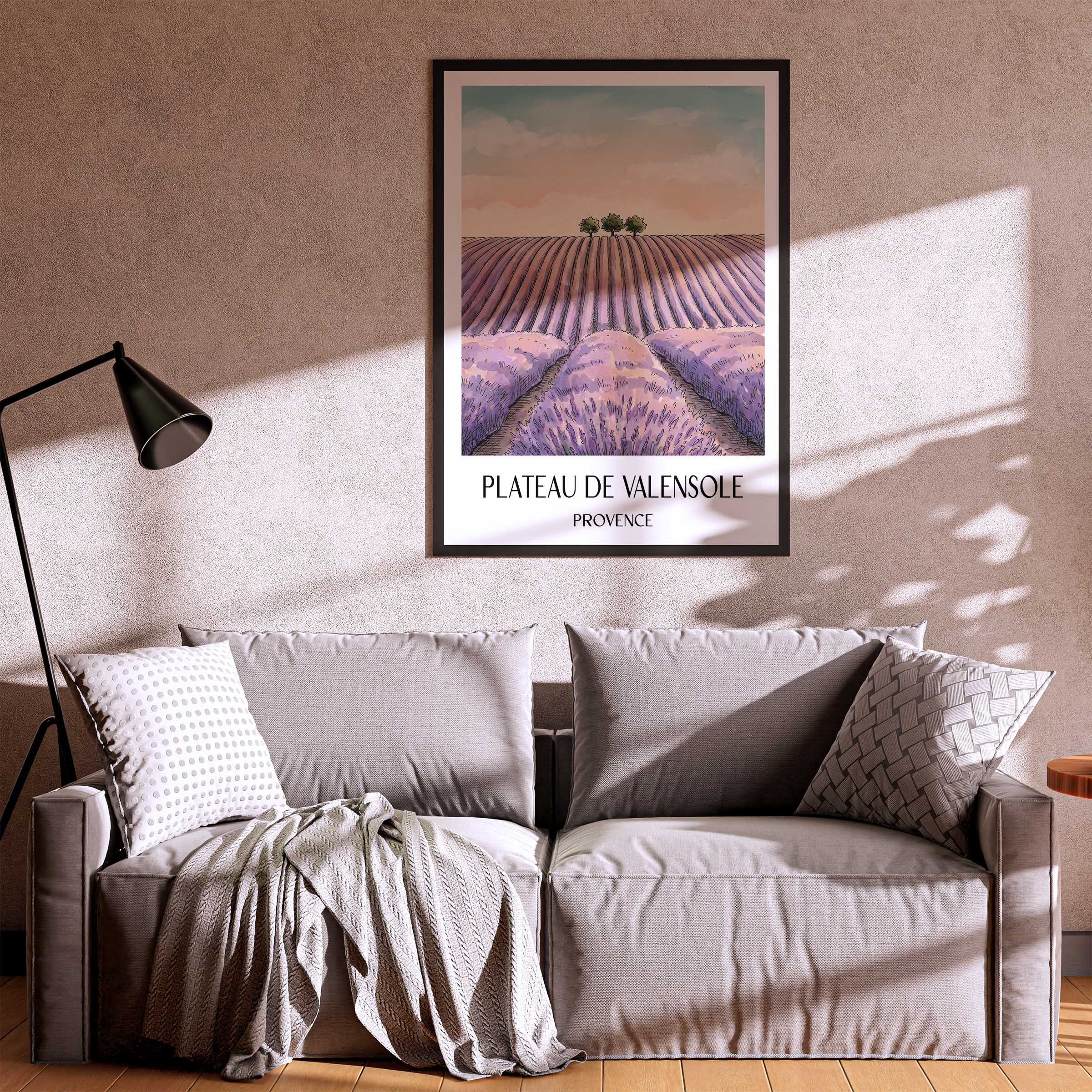 plateau-de-valensole-provence-frankreich-poster-aquarell