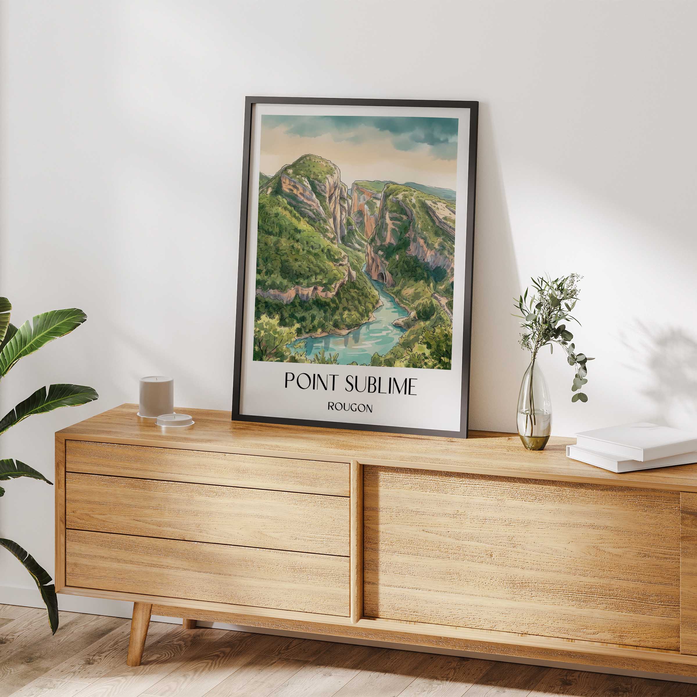 point-sublime-rougon-frankreich-poster-aquarell