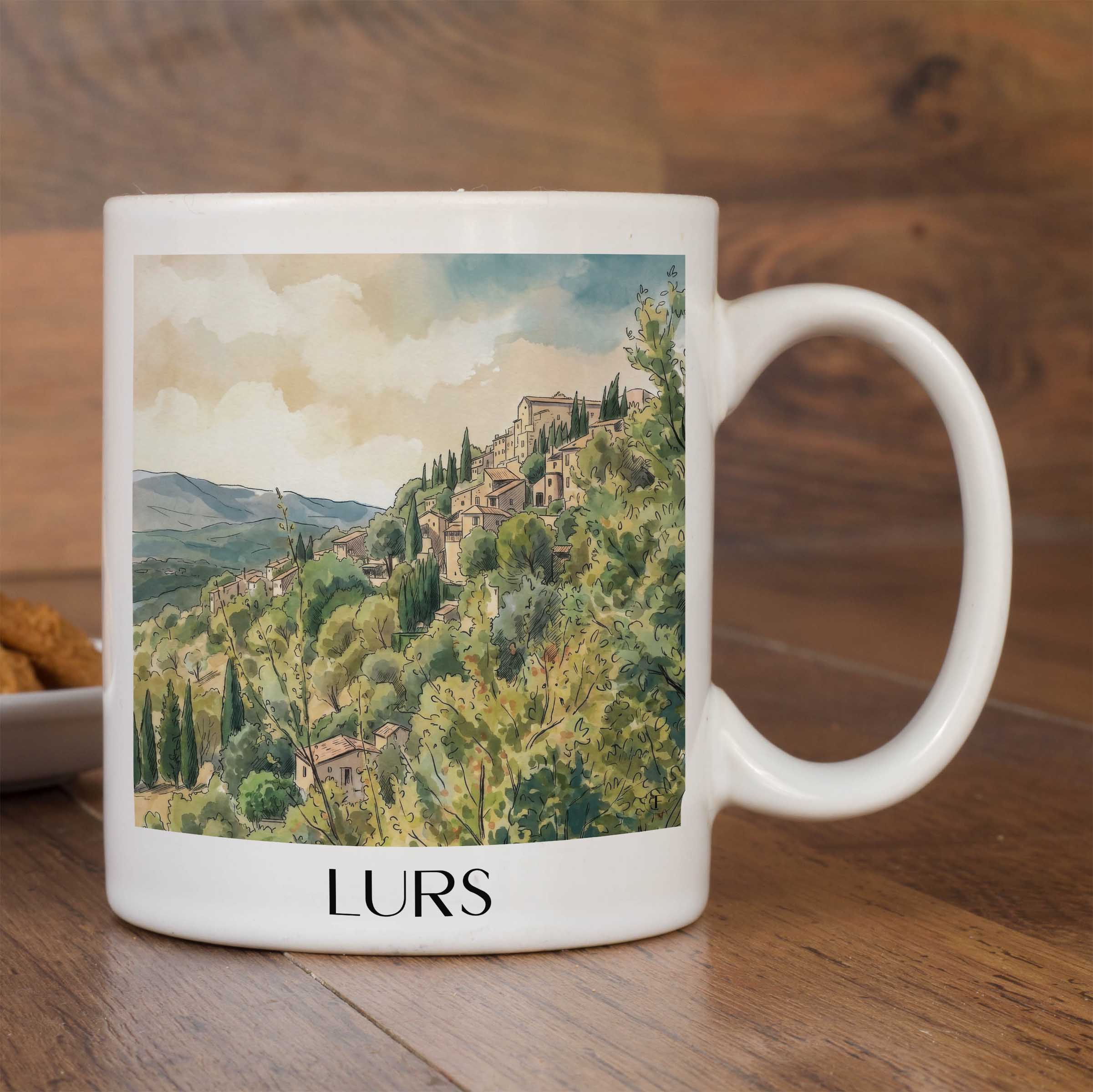 lurs-provence-frankreich-kaffeebecher-aquarell