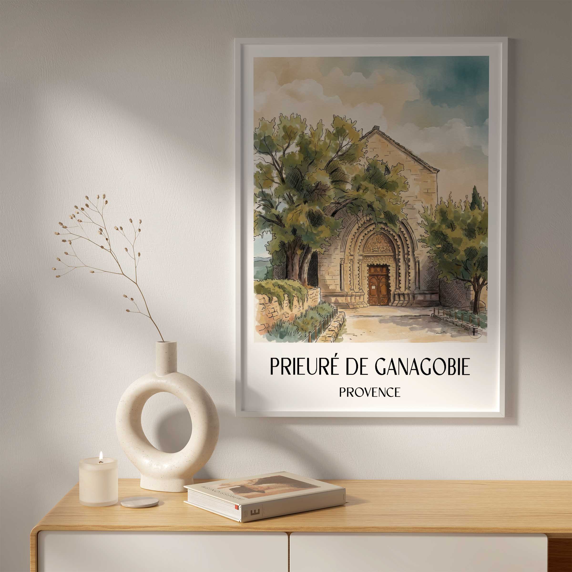 prieuré-de-ganagobie-provence-frankreich-poster-aquarell
