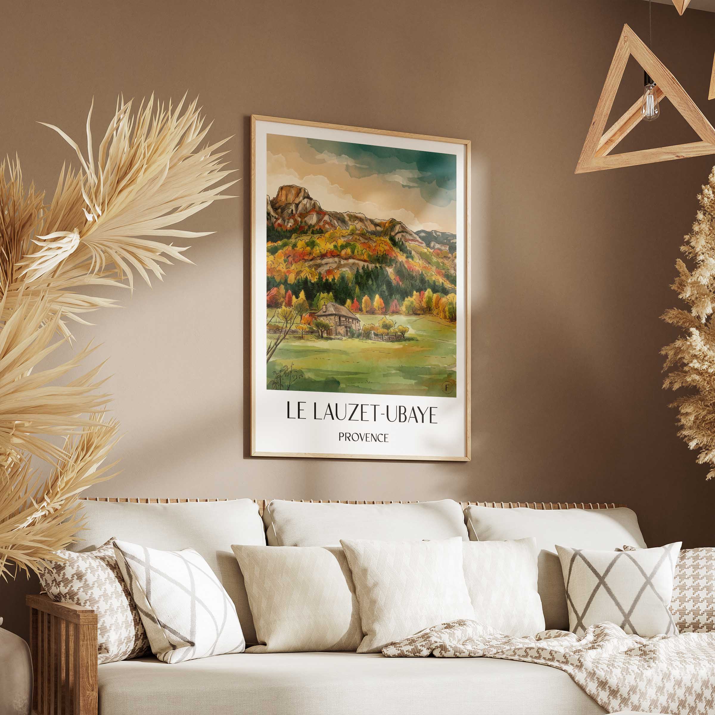 le-lauzet-ubaye-provence-frankreich-poster-aquarell