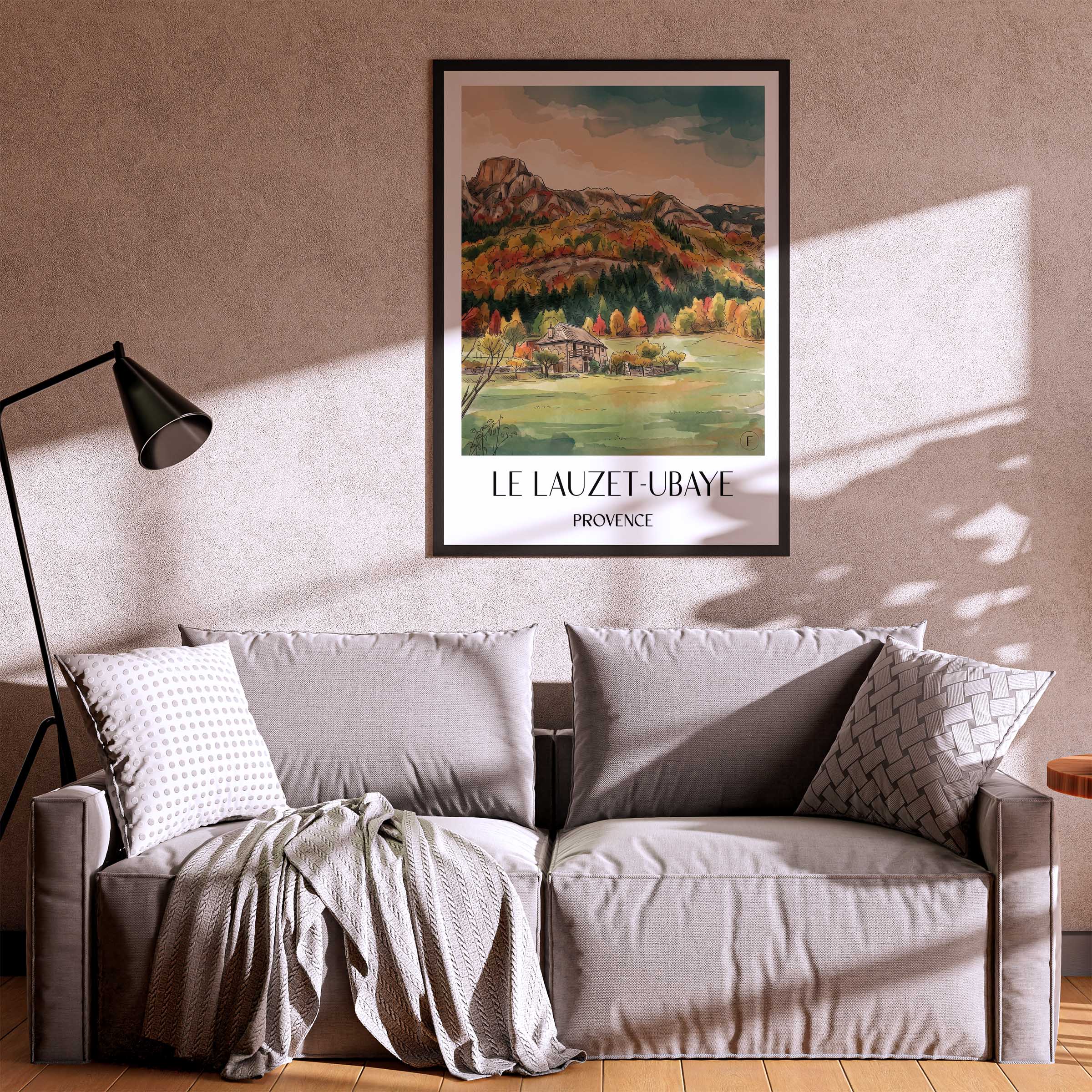 le-lauzet-ubaye-provence-frankreich-poster-aquarell