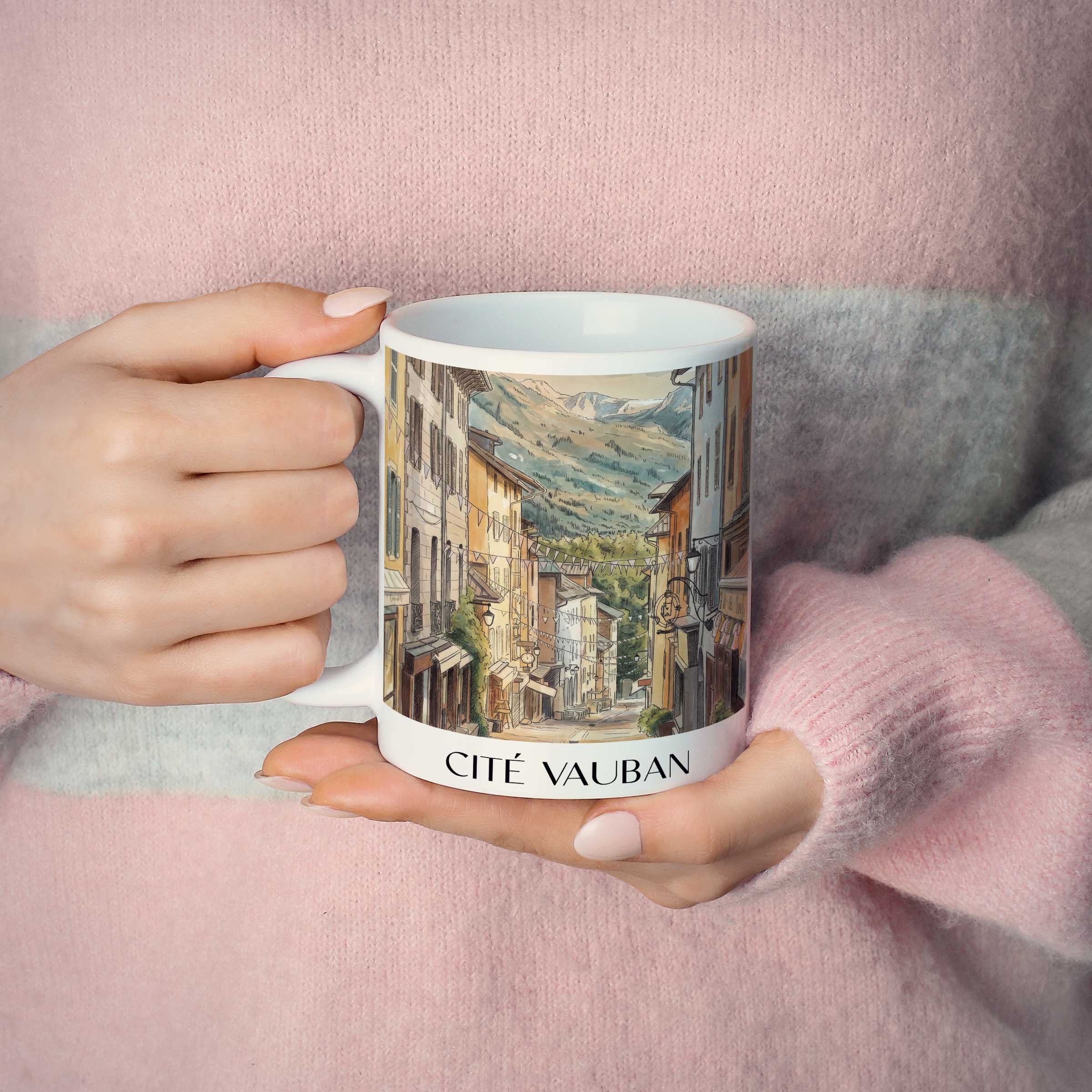 cité-vauban-briançon-frankreich-kaffeebecher-aquarell