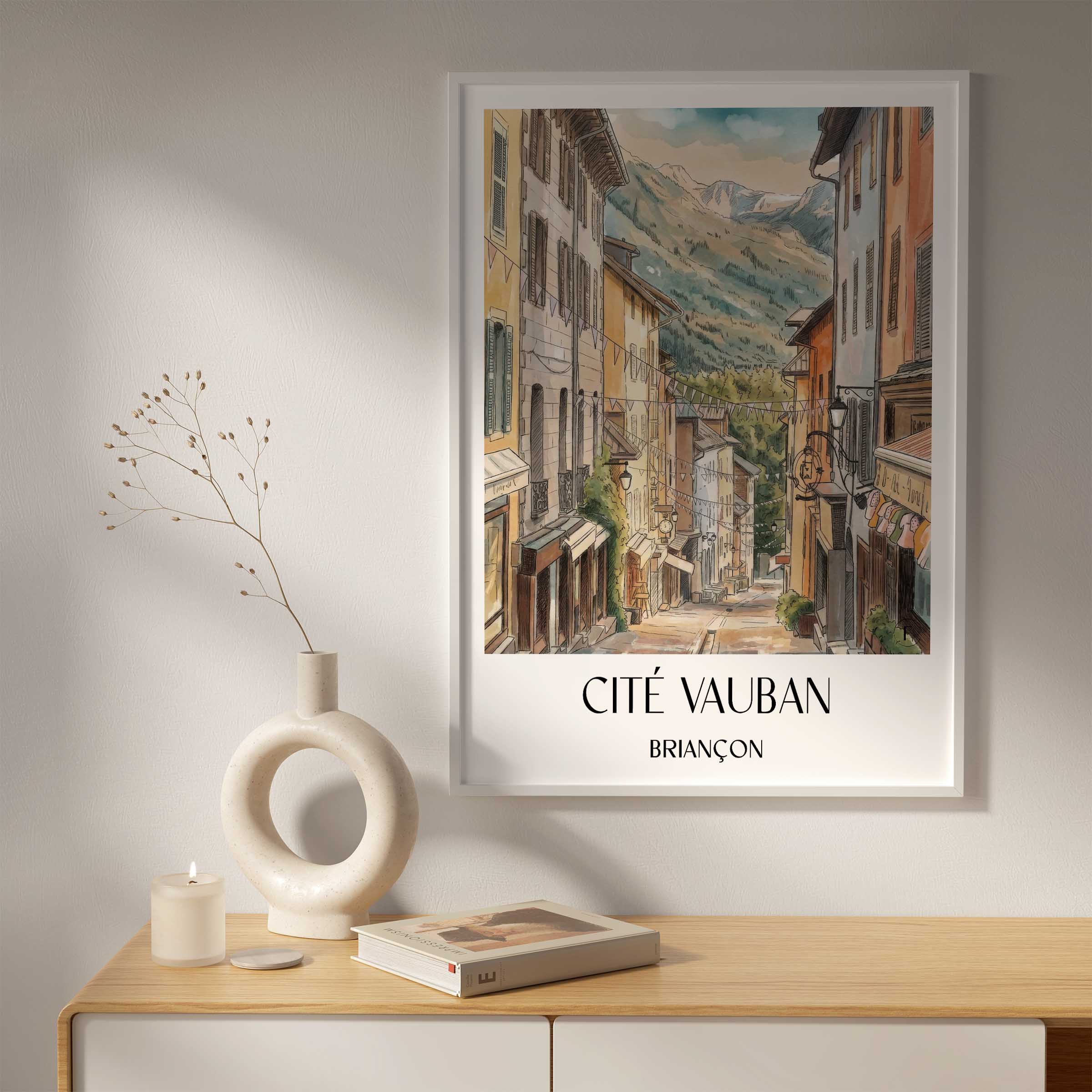 cité-vauban-briançon-frankreich-poster-aquarell
