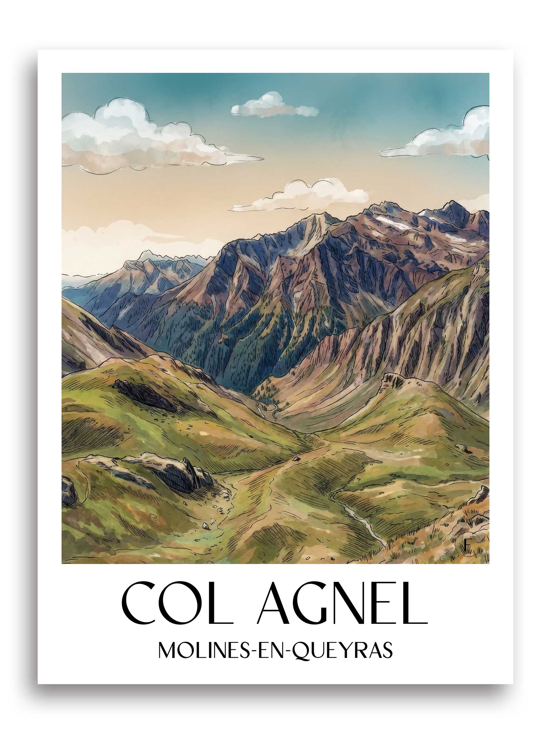col-agnel-molines-en-queyras-frankreich-poster-aquarell