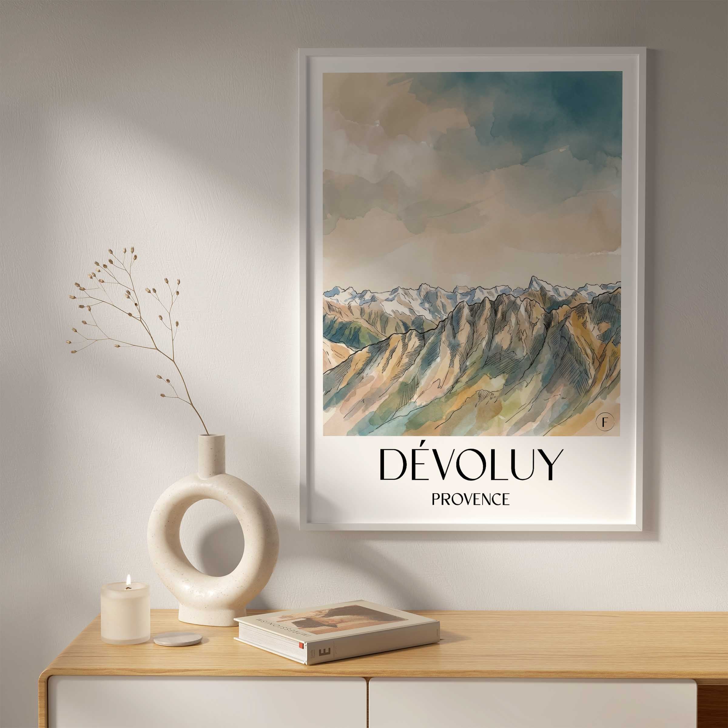 dévoluy-provence-frankreich-poster-aquarell