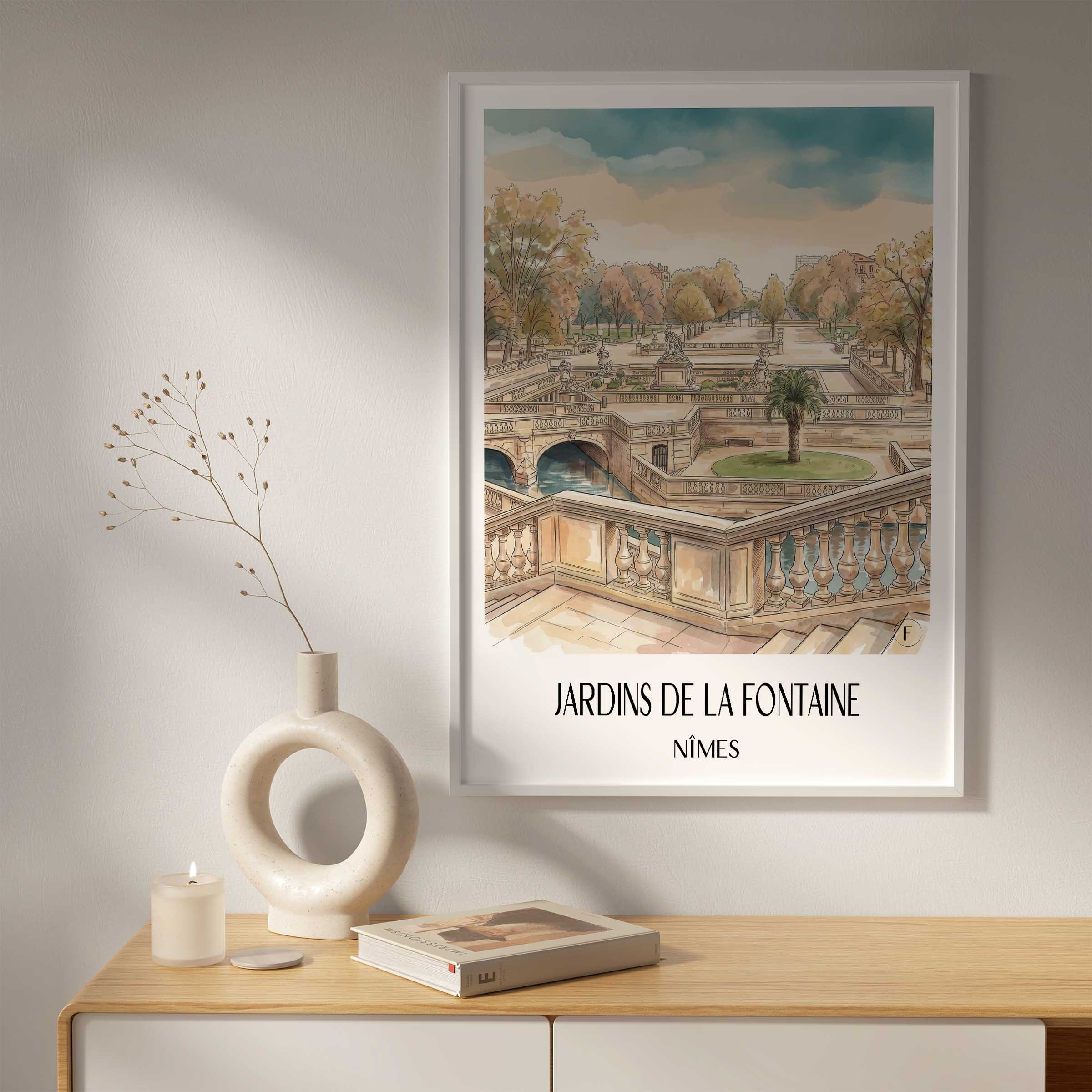 jardins-de-la-fontaine-nîmes-frankreich-poster-aquarell