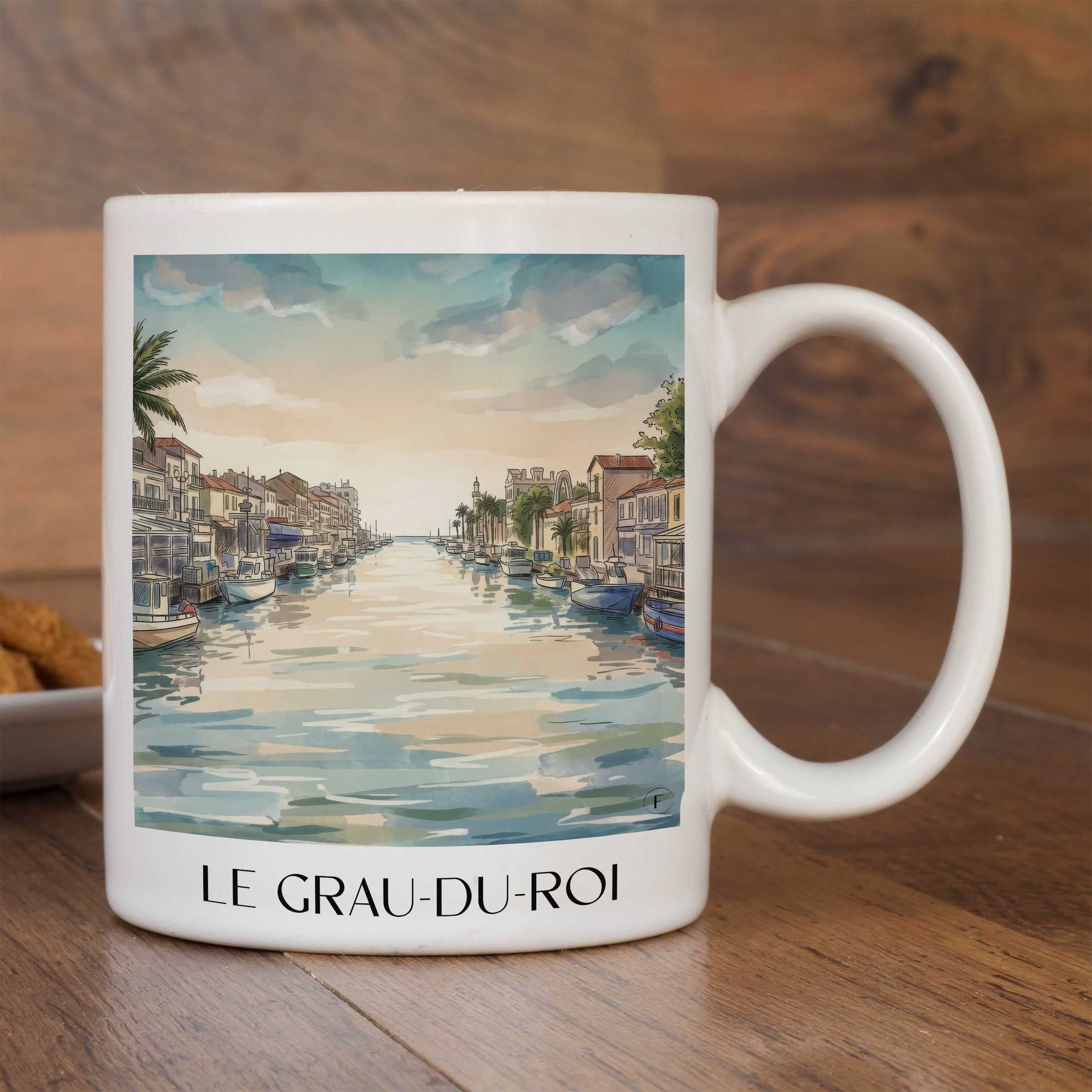 le-grau-du-roi-camargue-gardoise-frankreich-kaffeebecher-aquarell