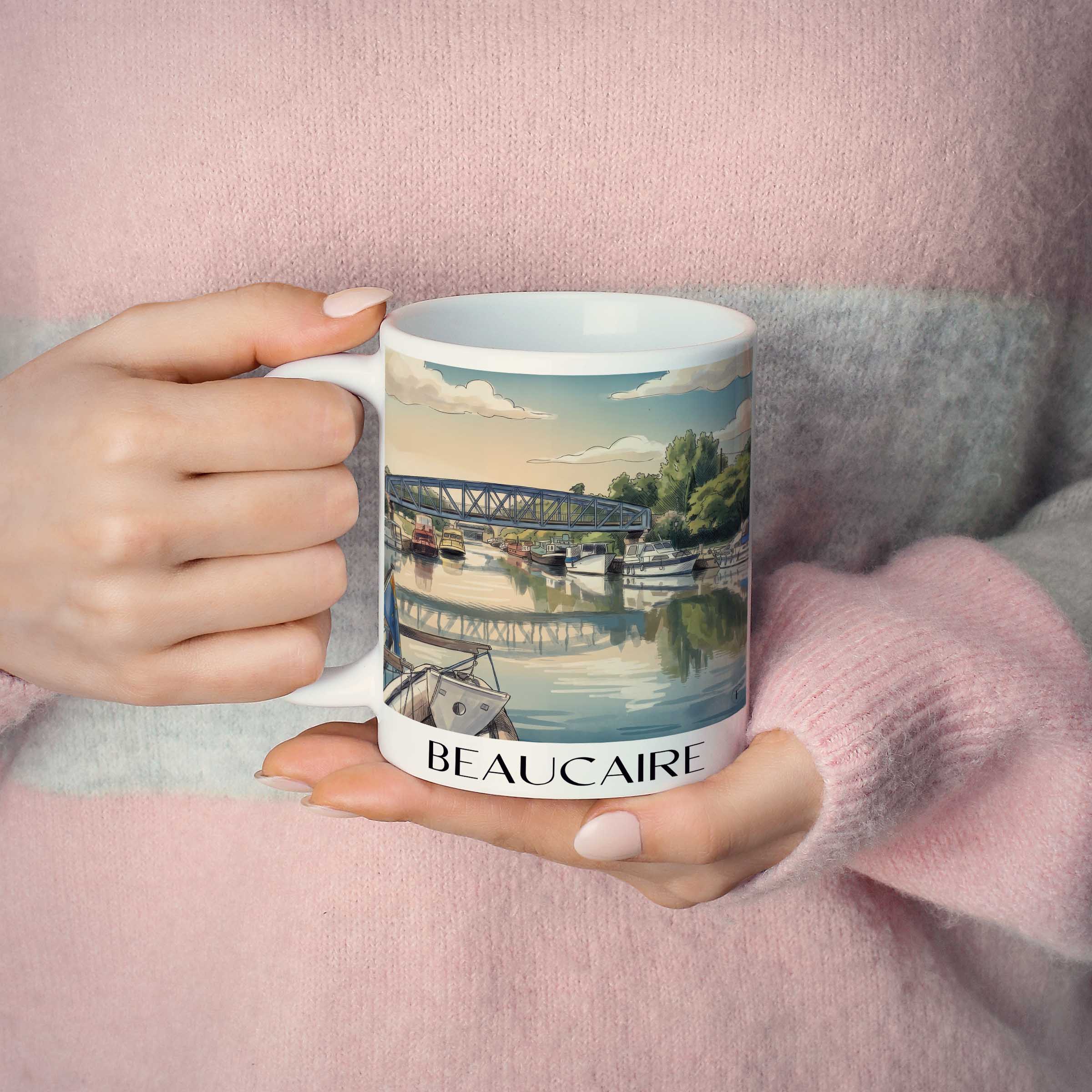 beaucaire-provence-frankreich-kaffeebecher-aquarell