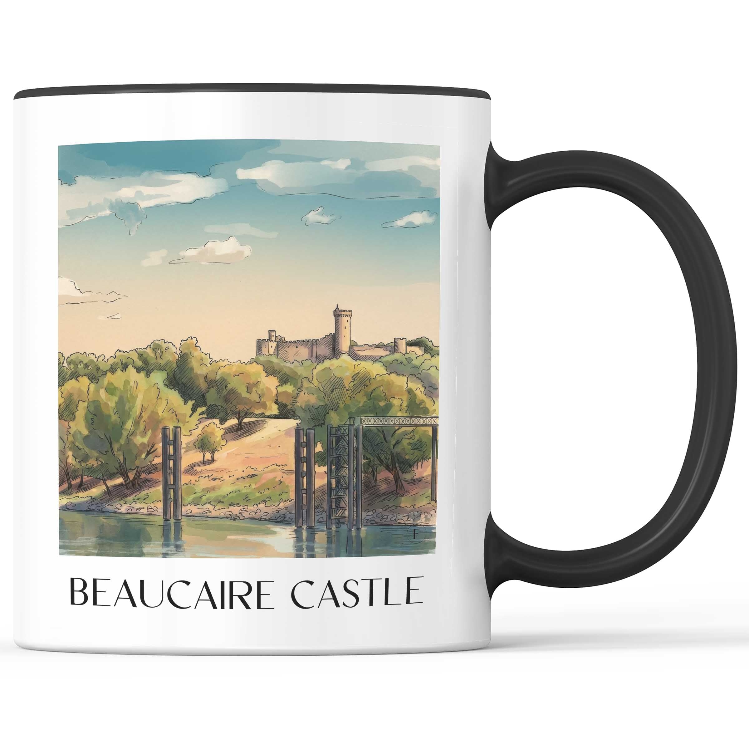 Château de Beaucaire Kaffeebecher - Provence - Frankreich Becher - Kaffeetasse im Aquarell Stil