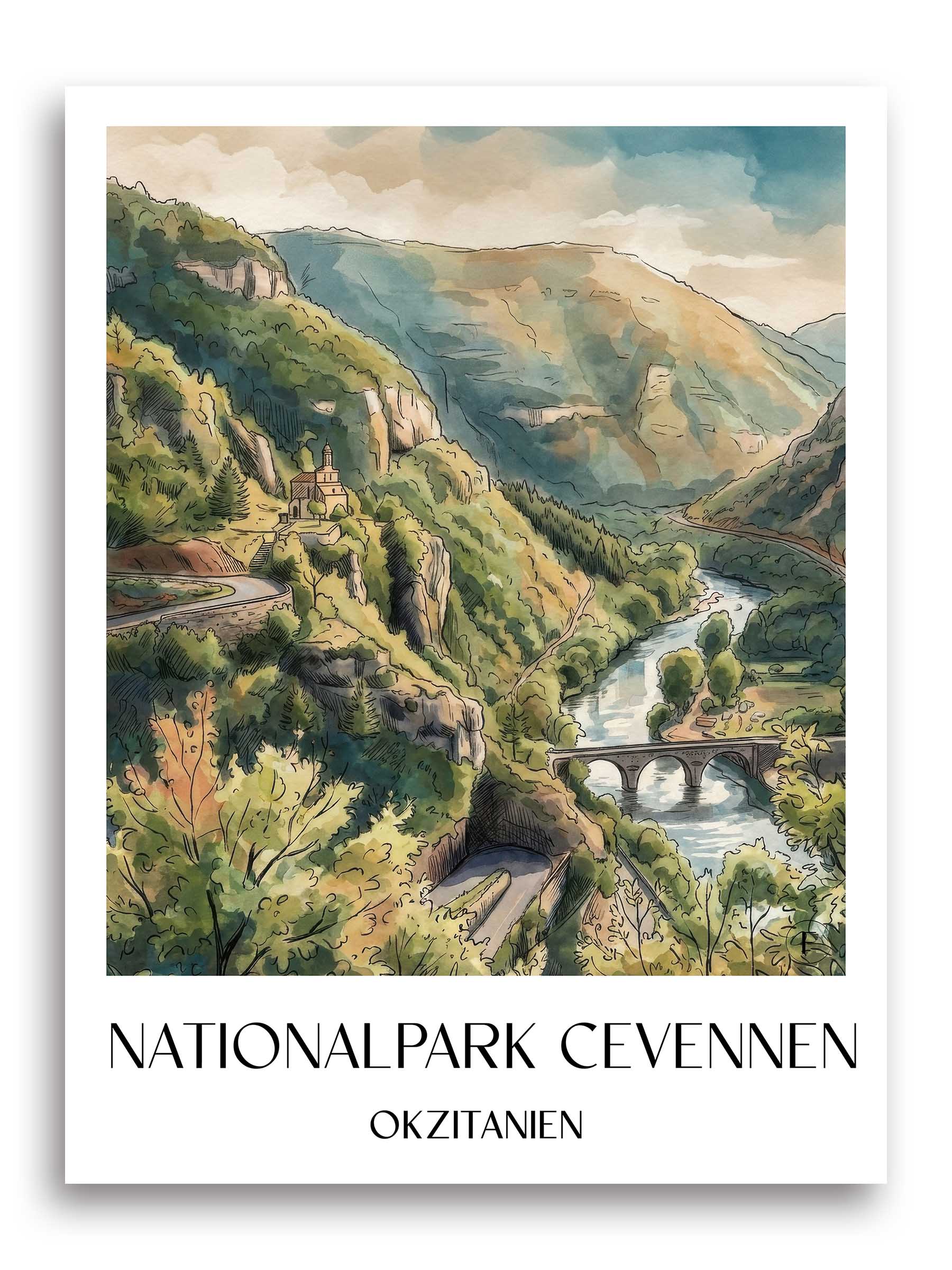 nationalpark-cevennen-okzitanien--frankreich-poster-aquarell
