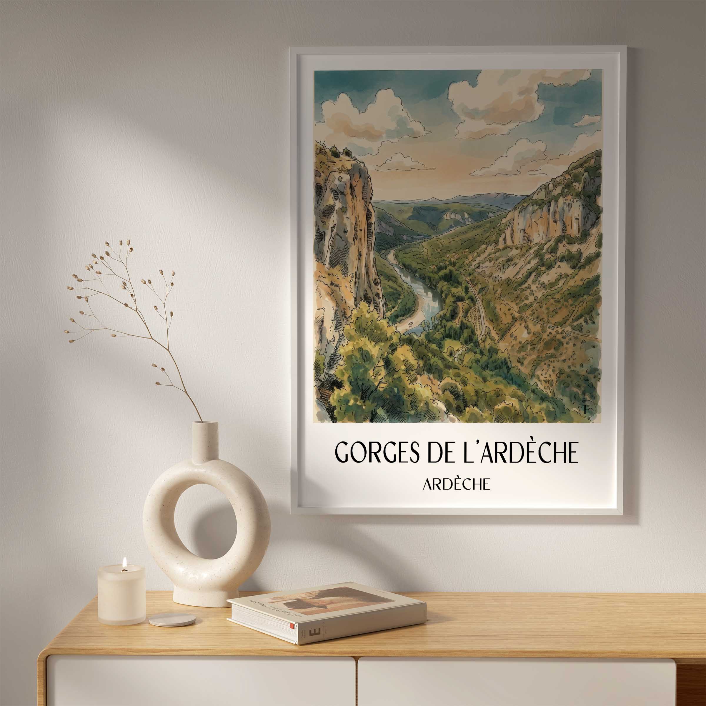 gorges-de-l'ardèche-ardèche-frankreich-poster-aquarell