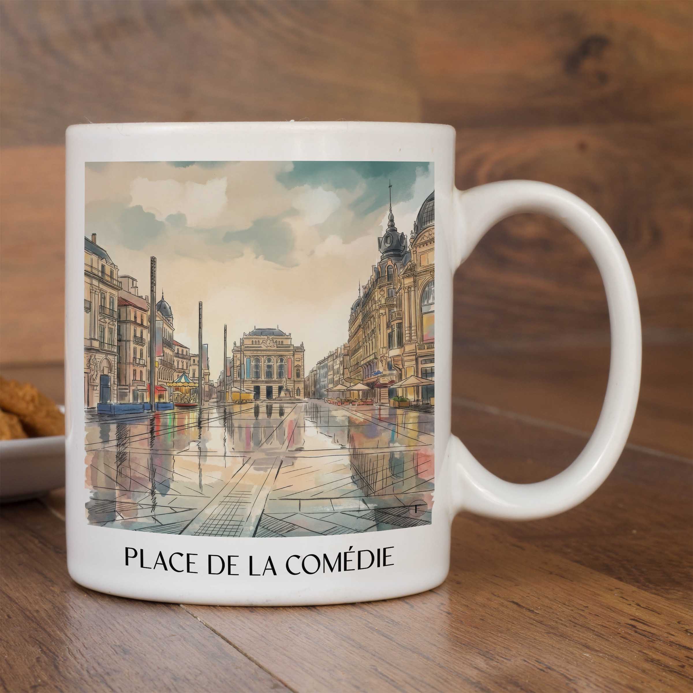 place-de-la-comédie-montpellier-frankreich-kaffeebecher-aquarell