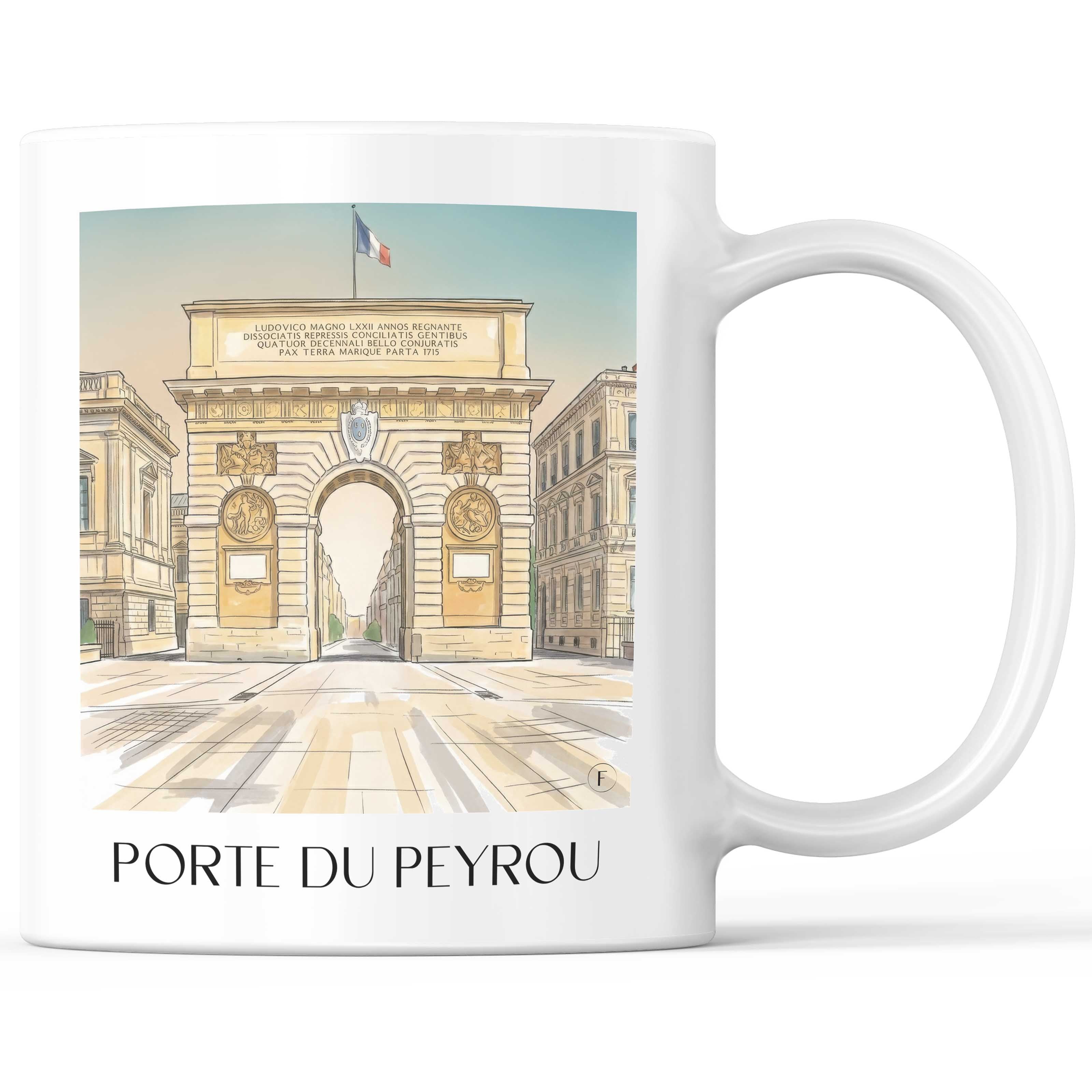 porte-du-peyrou-montpellier-frankreich-kaffeebecher-aquarell