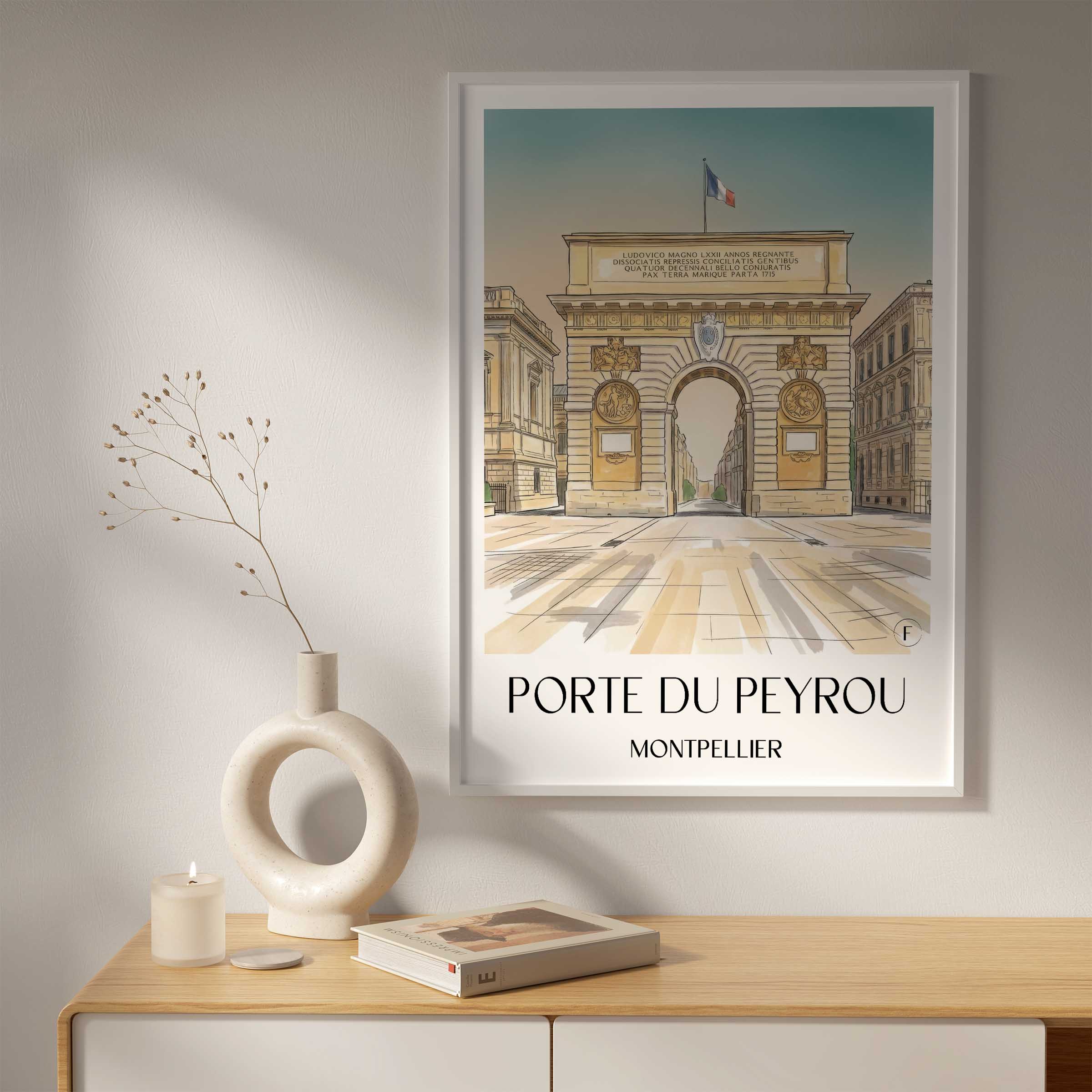 porte-du-peyrou-montpellier-frankreich-poster-aquarell