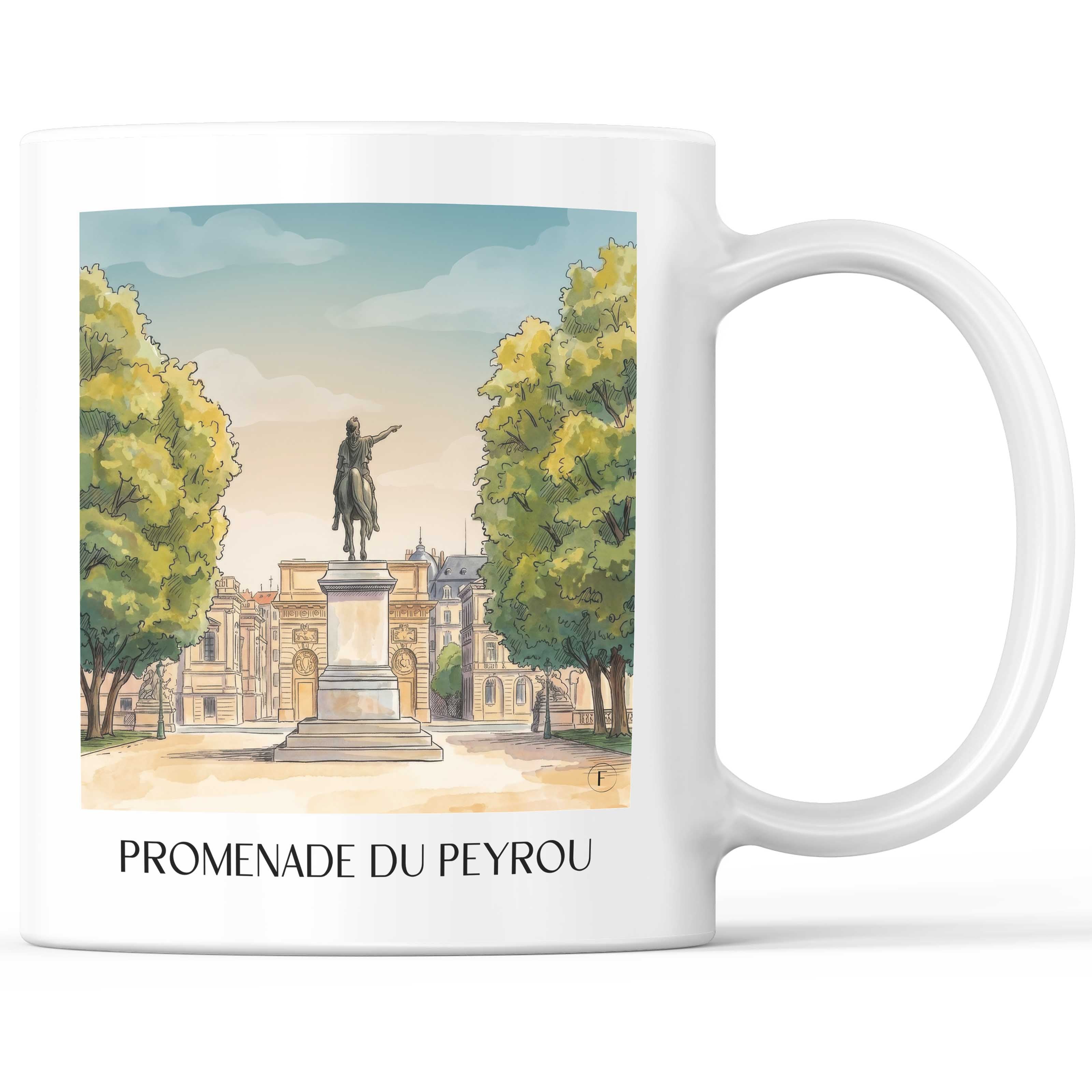 promenade-du-peyrou-montpellier-frankreich-kaffeebecher-aquarell