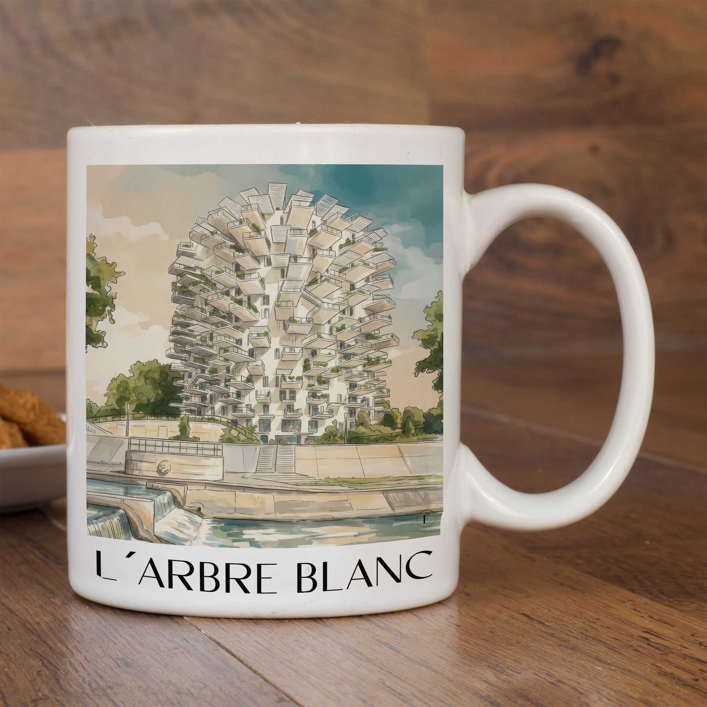 l'arbre-blanc-montpellier-frankreich-kaffeebecher-aquarell