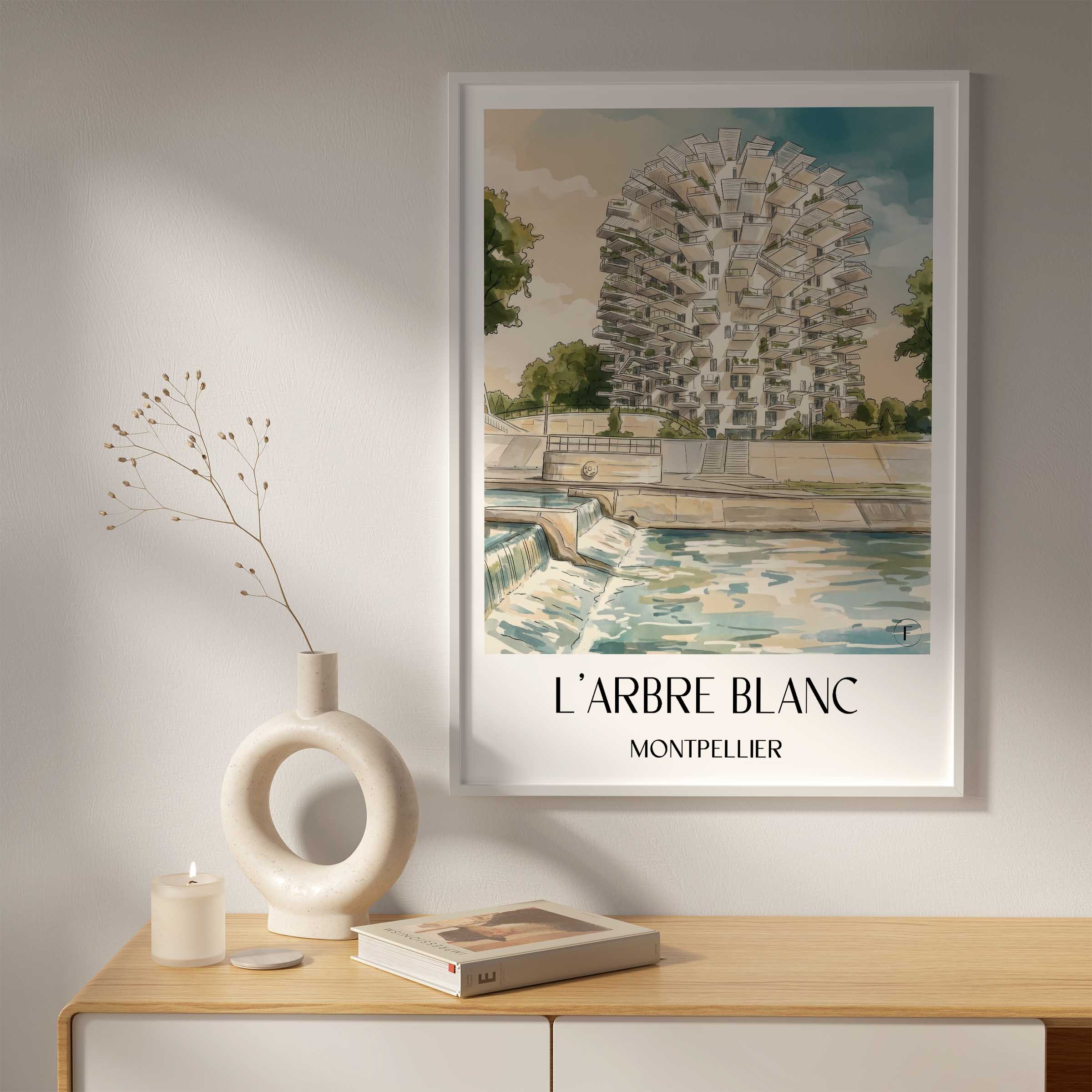 l'arbre-blanc-montpellier-frankreich-poster-aquarell