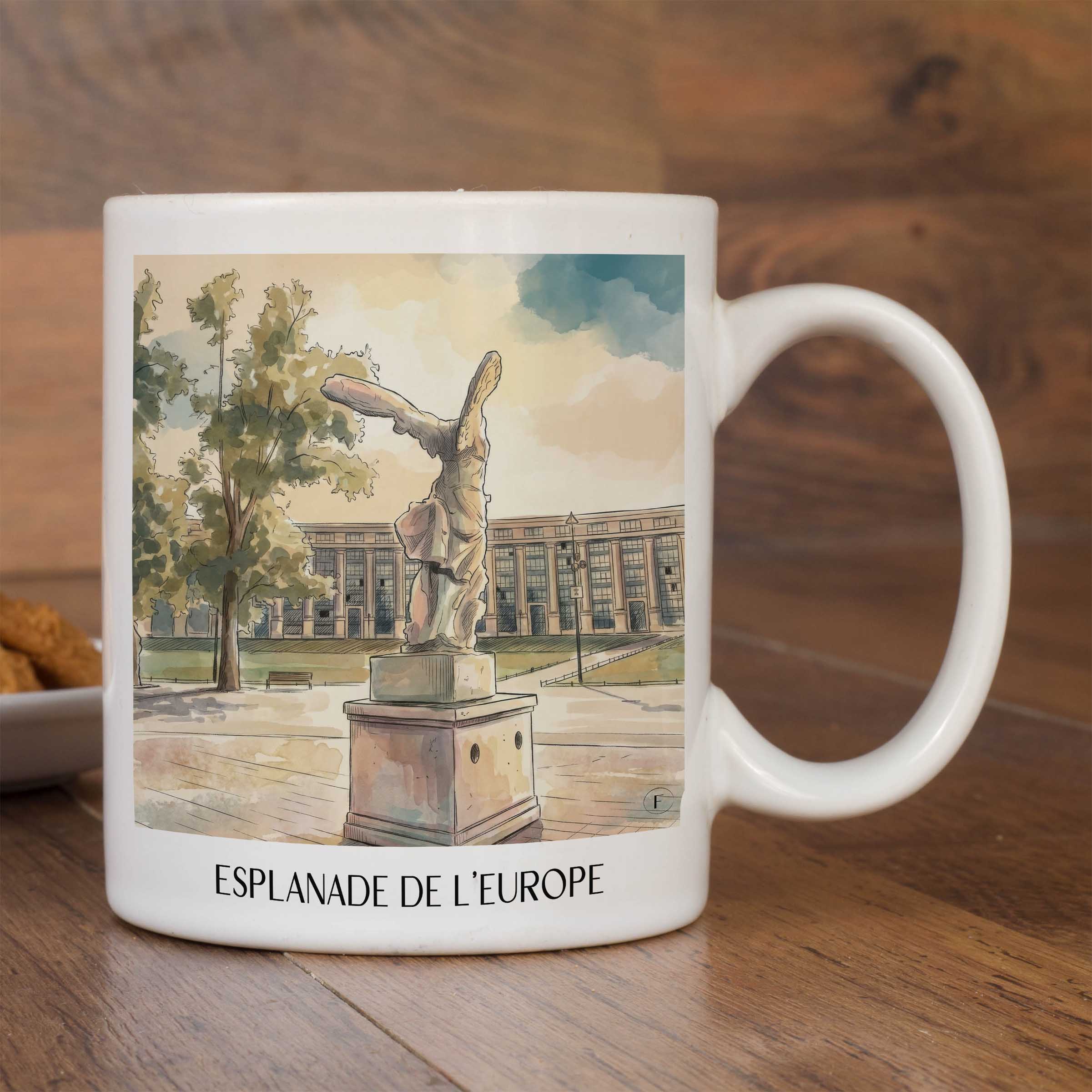 esplanade-de-l'europe-montpellier-frankreich-kaffeebecher-aquarell