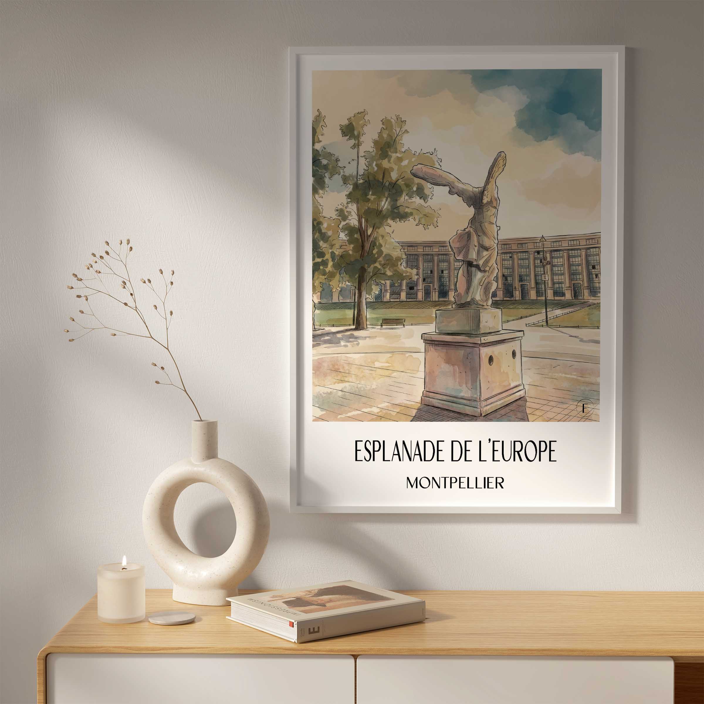 esplanade-de-l'europe-montpellier-frankreich-poster-aquarell