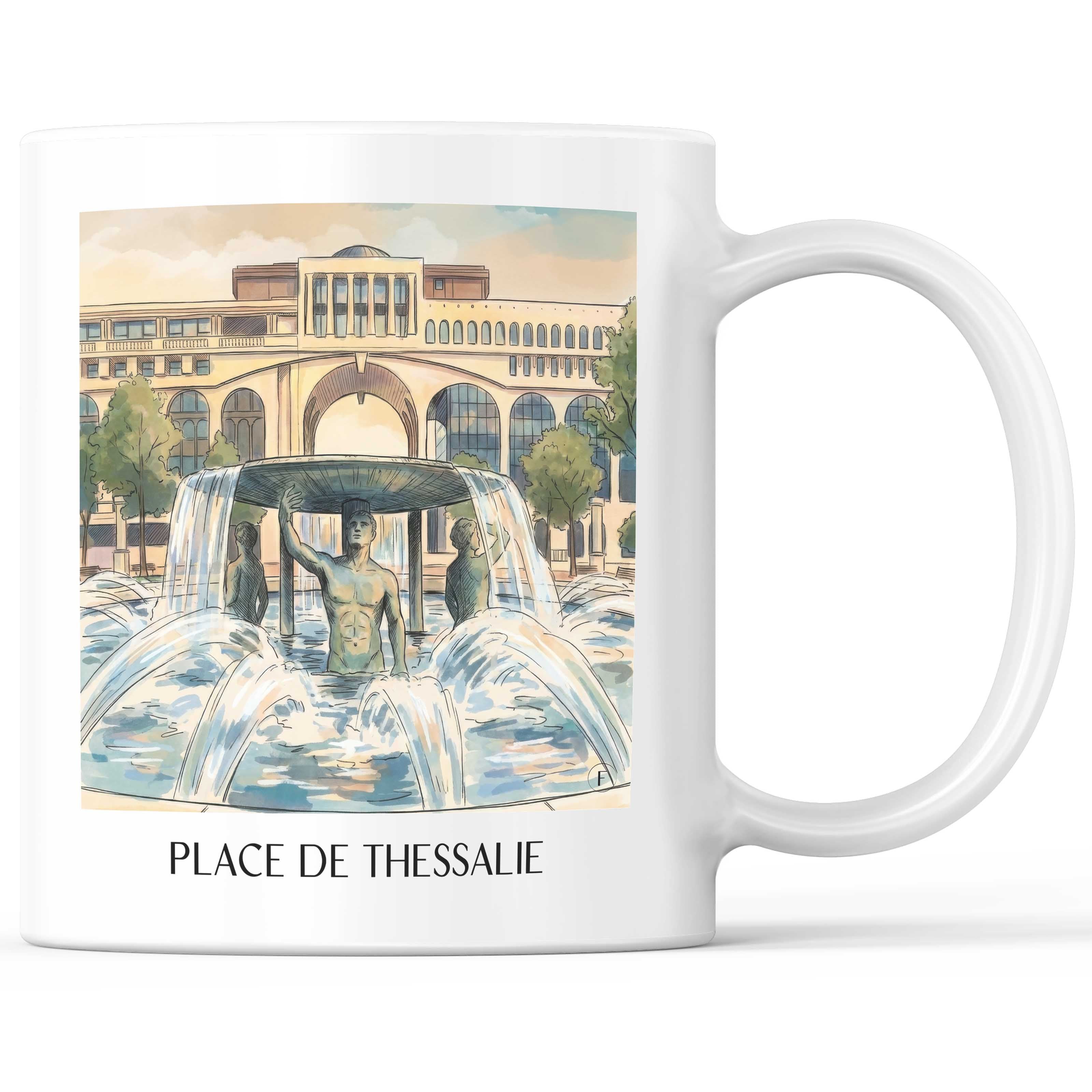 place-de-thessalie-montpellier-frankreich-kaffeebecher-aquarell