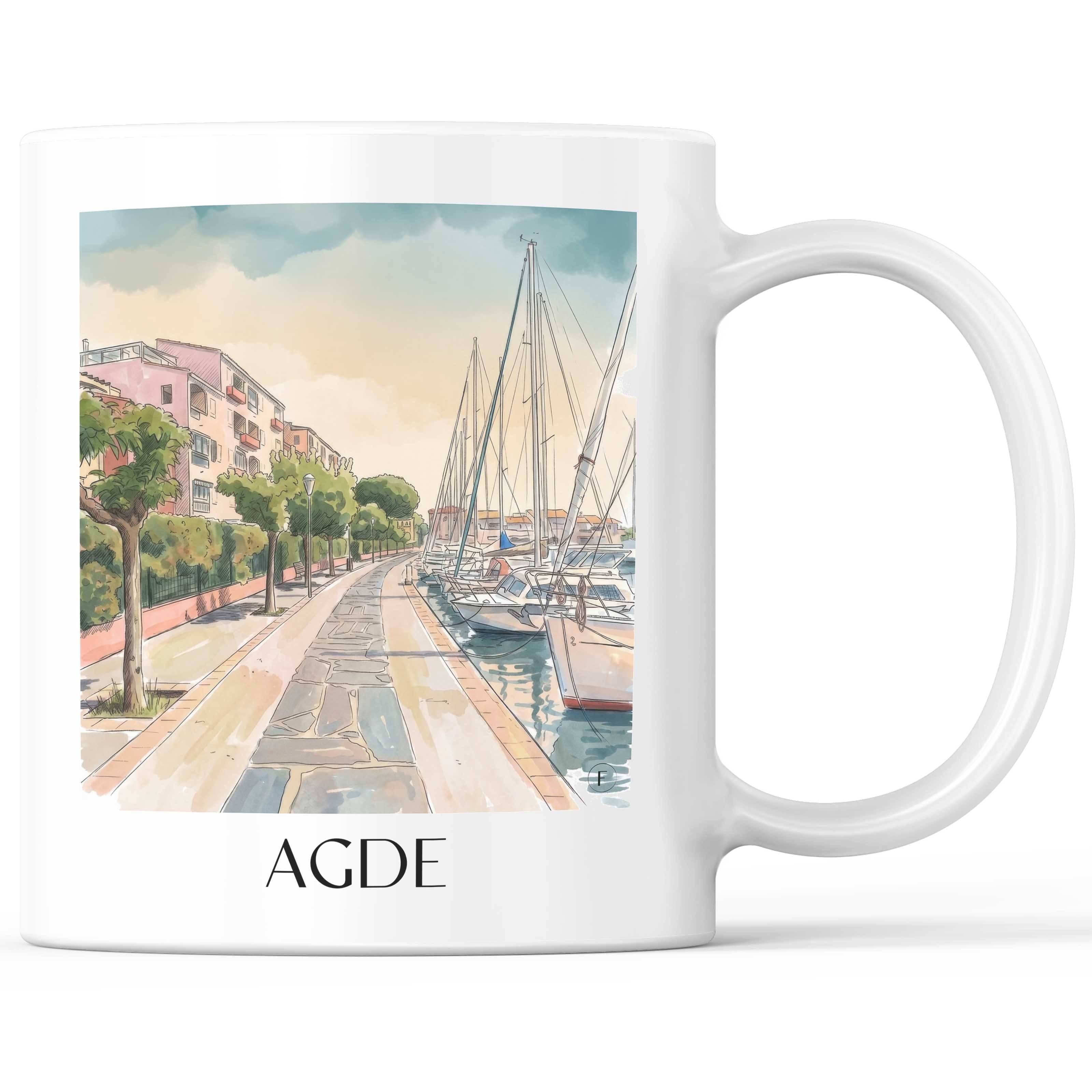 agde-okzitanien-frankreich-kaffeebecher-aquarell