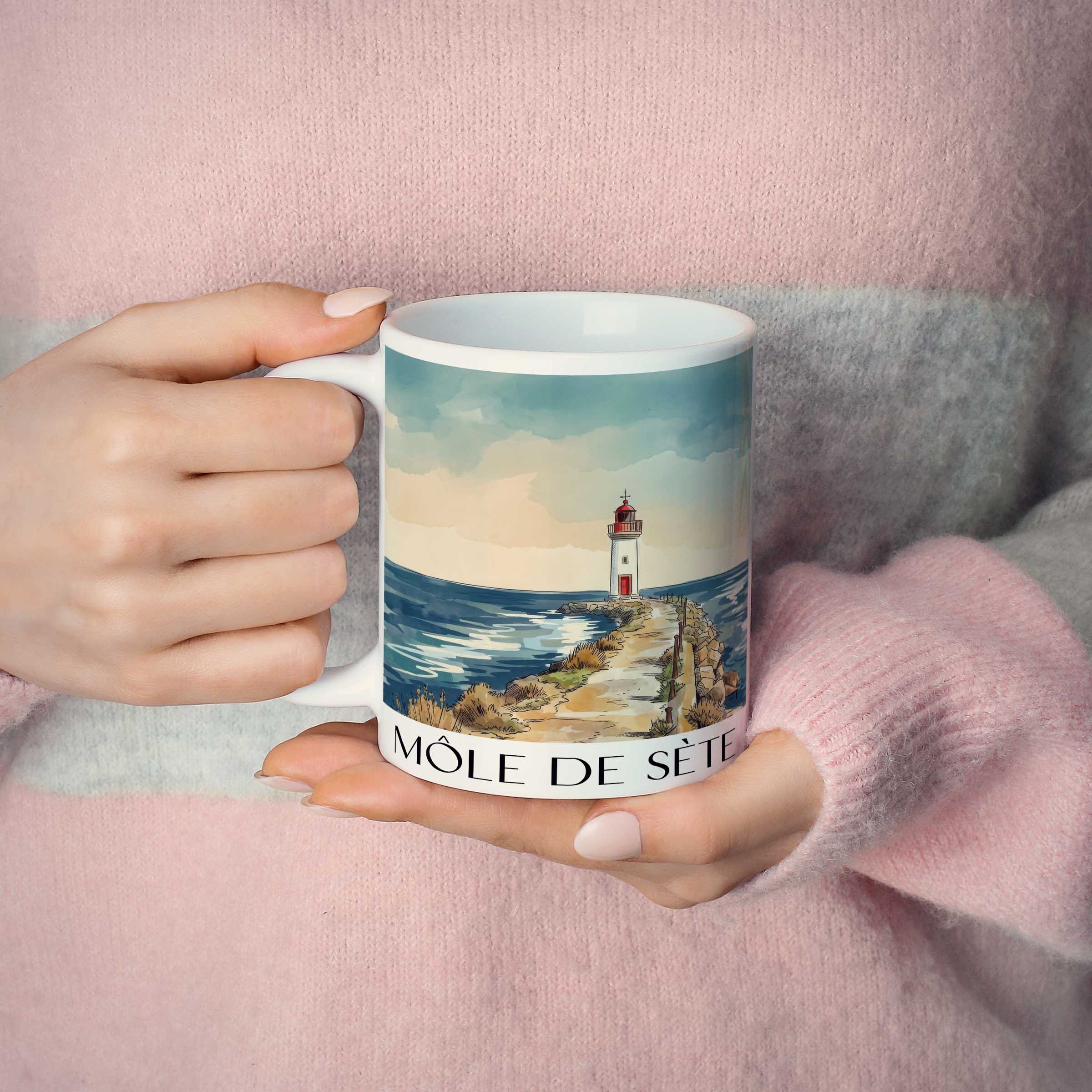 môle-de-sète-okzitanien-frankreich-kaffeebecher-aquarell