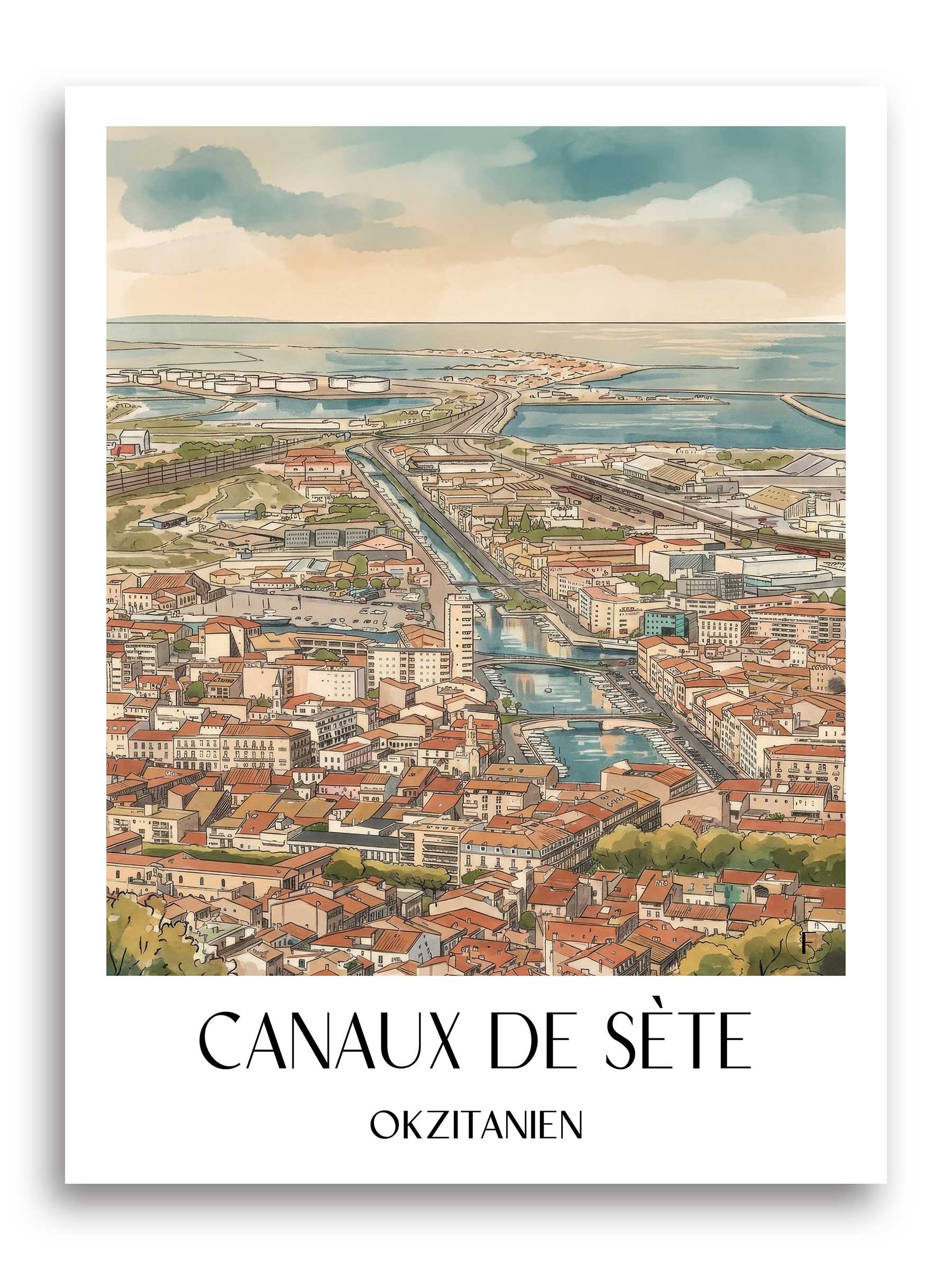 canaux-de-sète--okzitanien-frankreich-poster-aquarell
