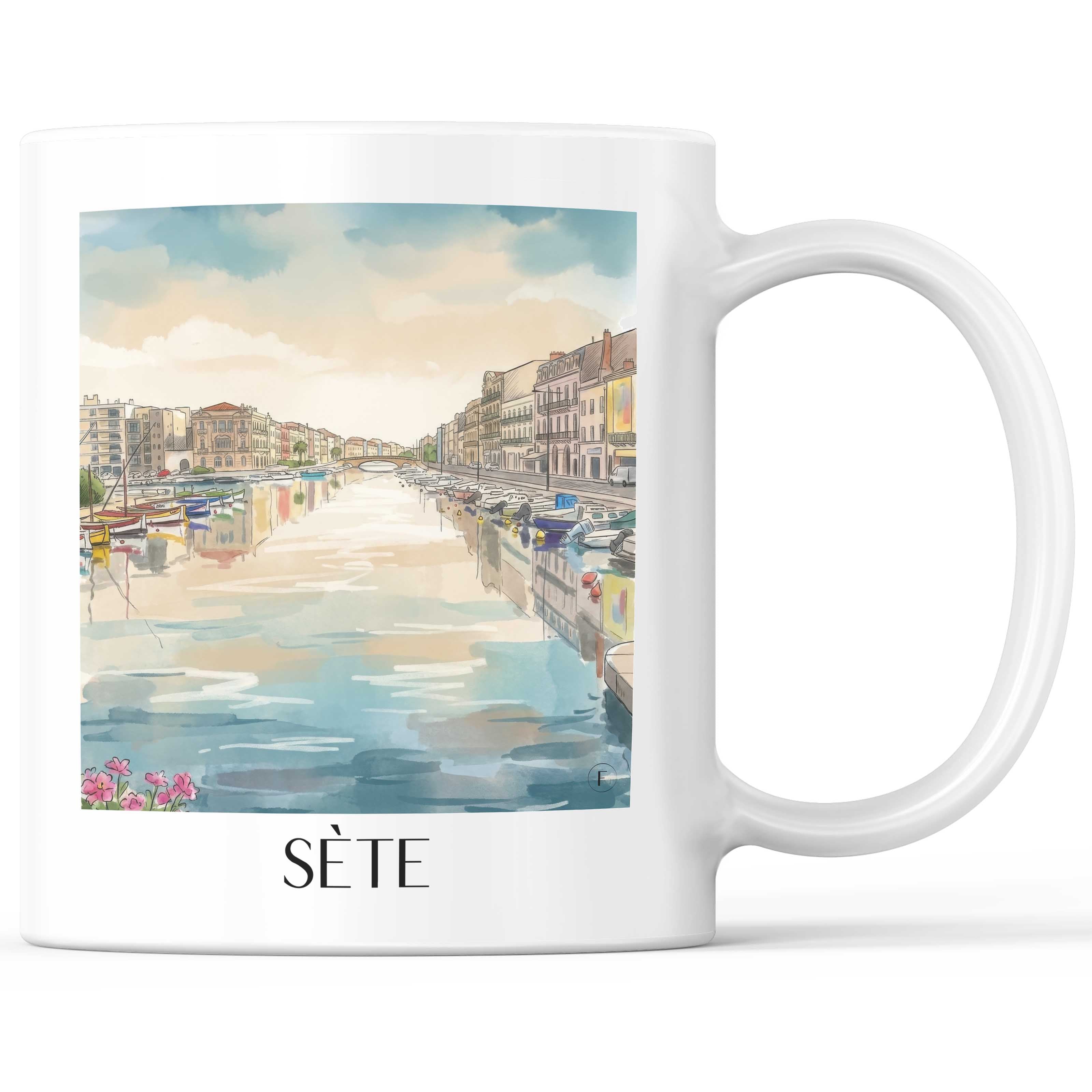sète-okzitanien-frankreich-kaffeebecher-aquarell
