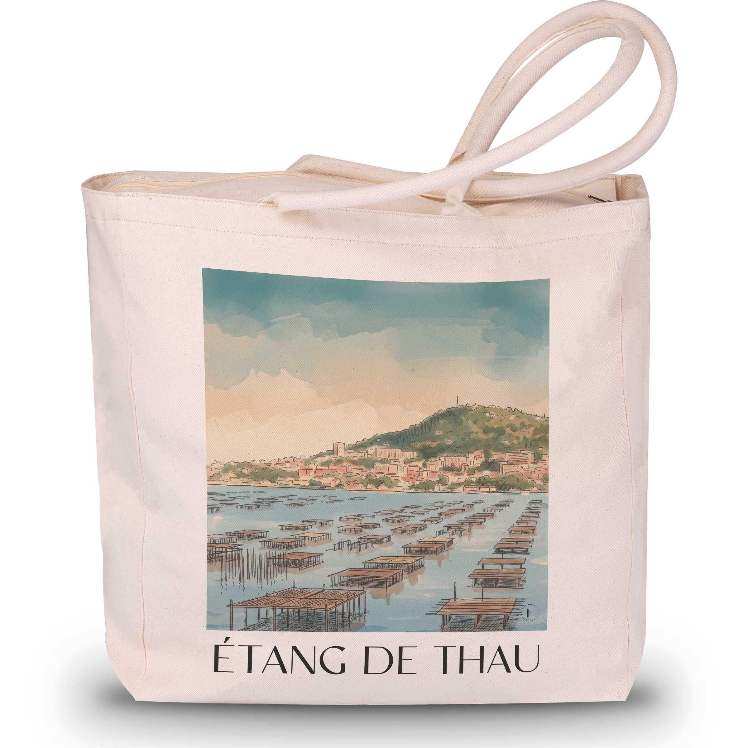 étang-de-thau-okzitanien-frankreich-einkaufstasche-aquarell