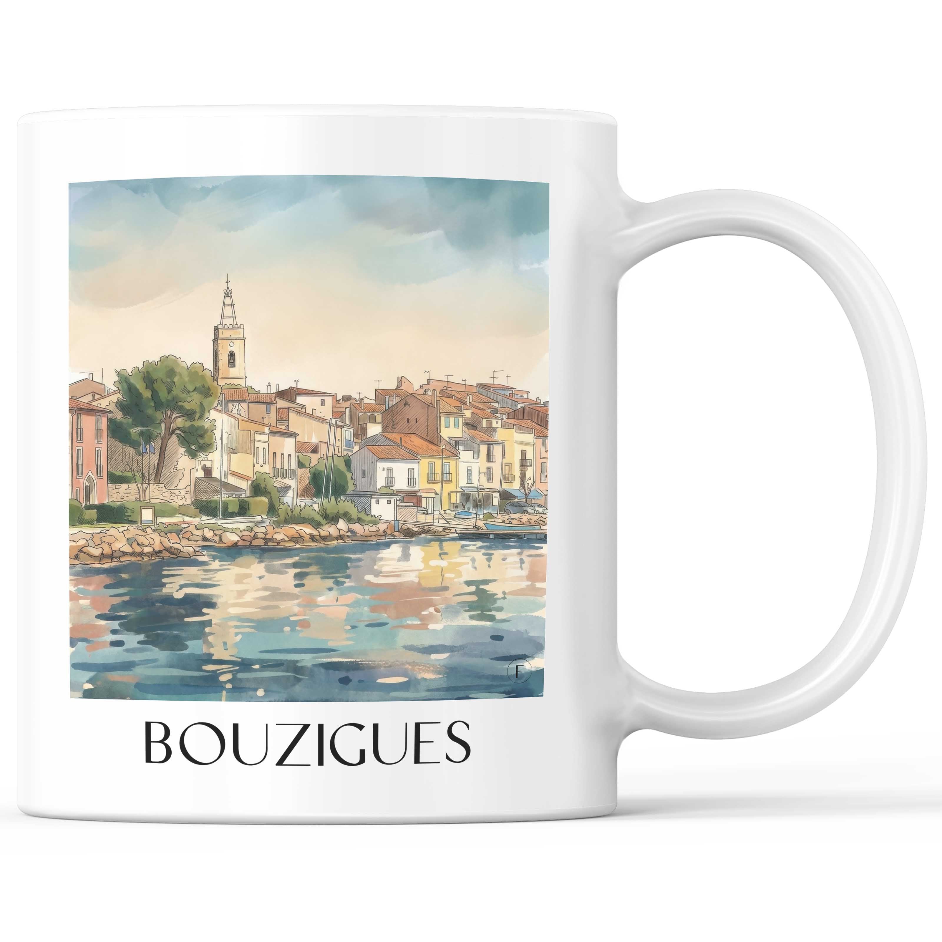 bouzigues-bassin-de-thau-frankreich-kaffeebecher-aquarell