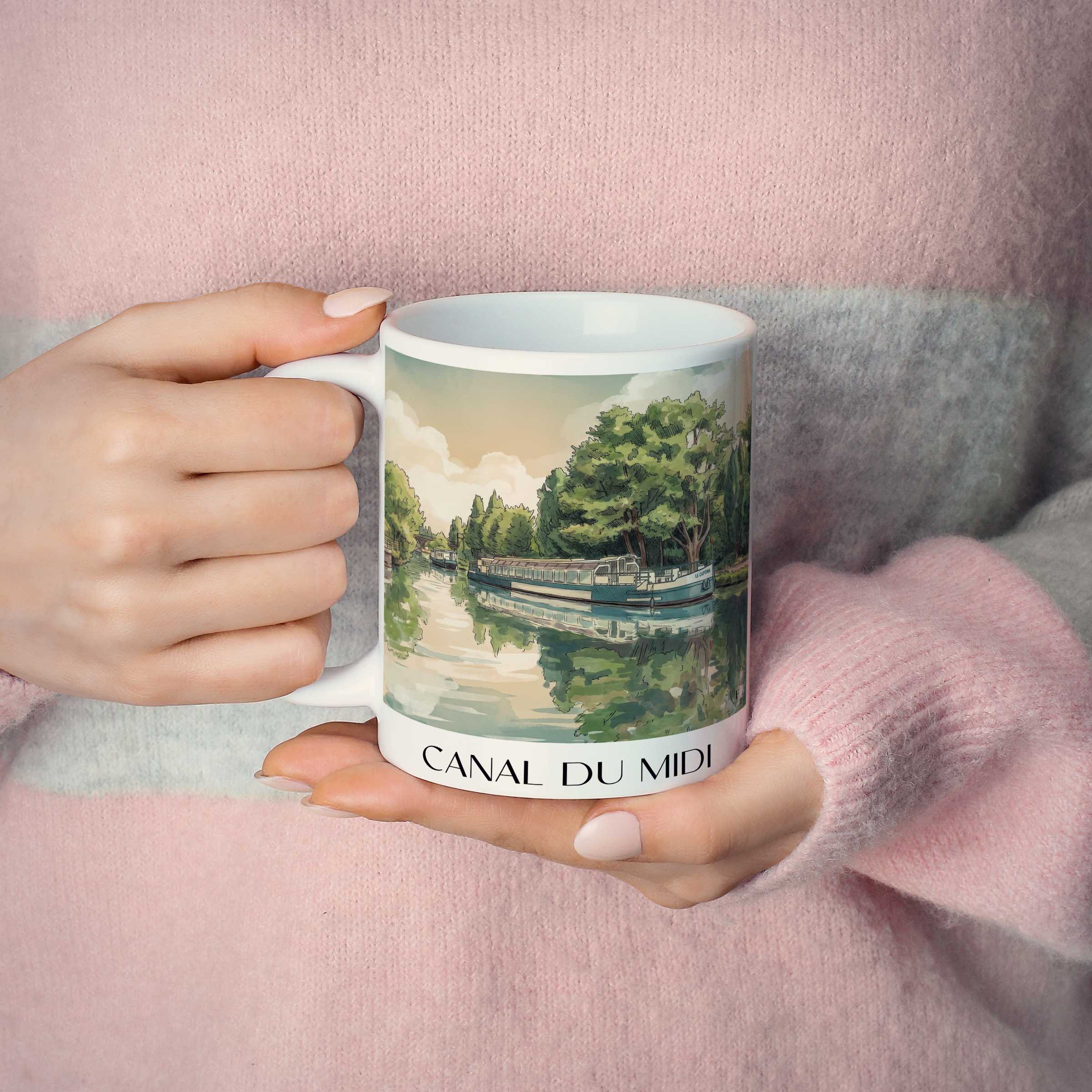 canal-du-midi-okzitanien-frankreich-kaffeebecher-aquarell