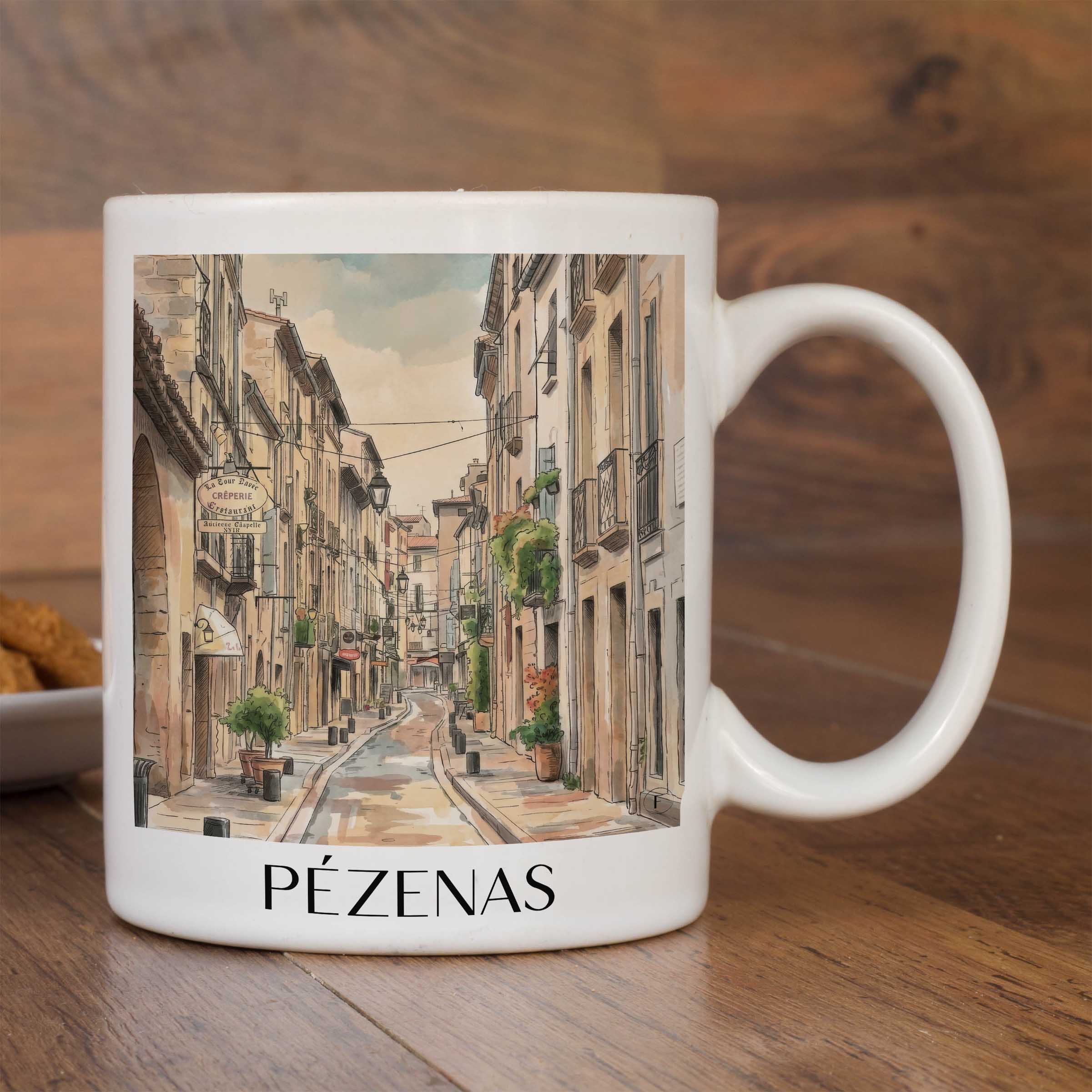 pézenas--okzitanien-frankreich-kaffeebecher-aquarell