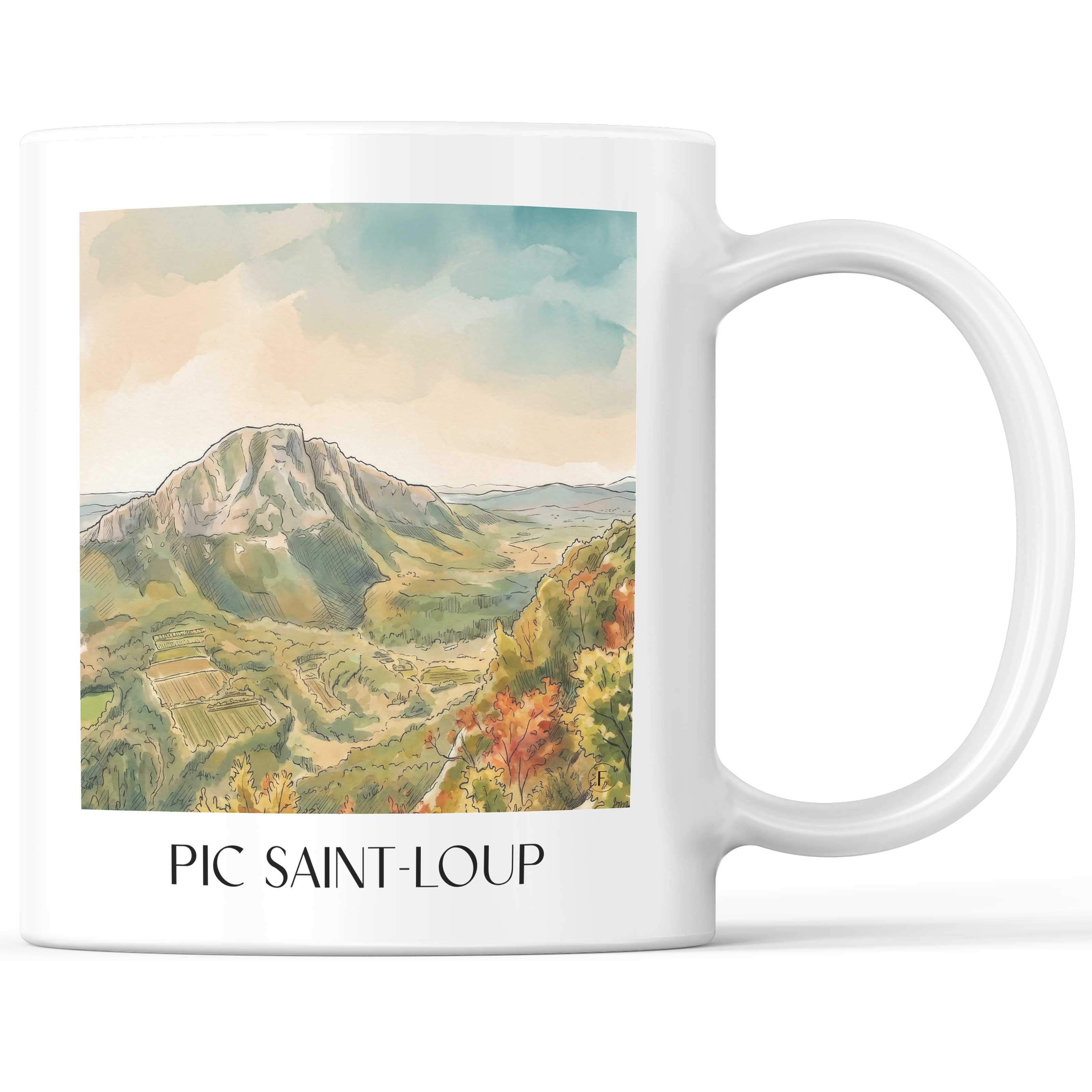 pic-saint-loup-okzitanien-frankreich-kaffeebecher-aquarell