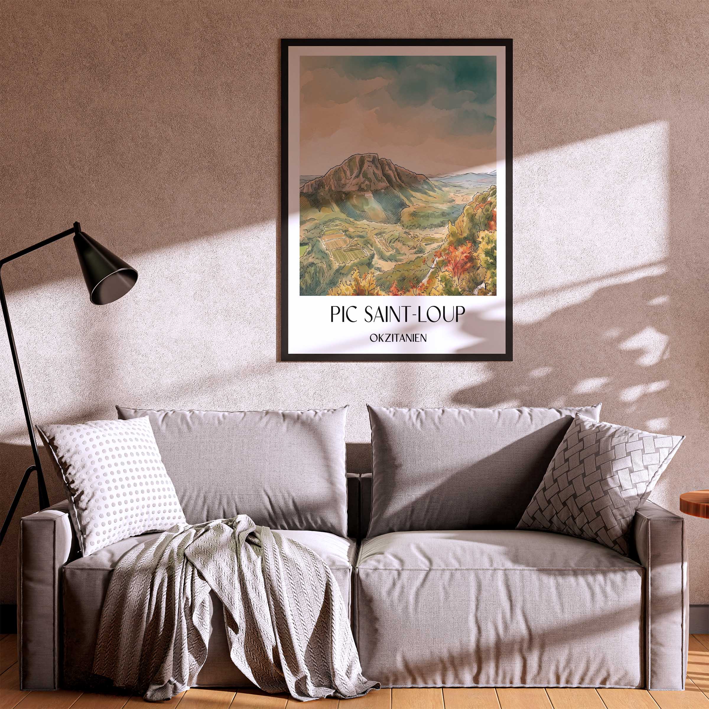 pic-saint-loup-okzitanien-frankreich-poster-aquarell