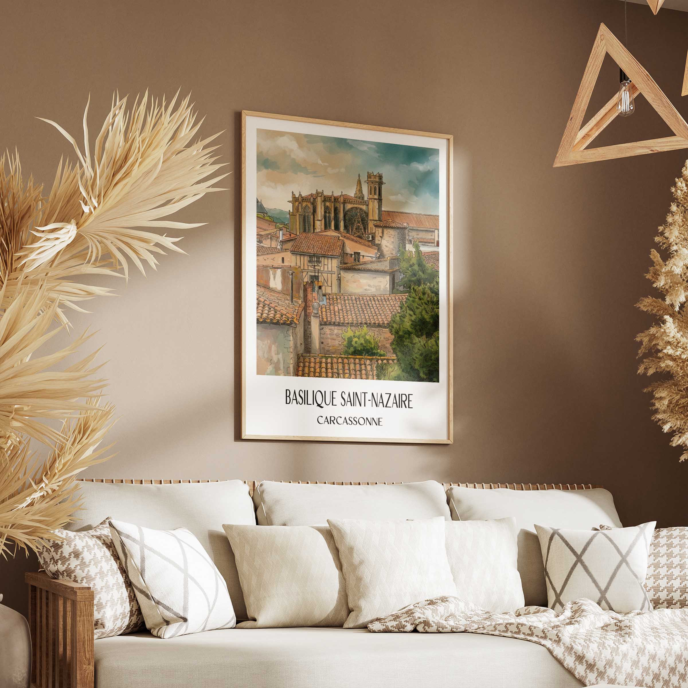 basilique-saint-nazaire-carcassonne-frankreich-poster-aquarell