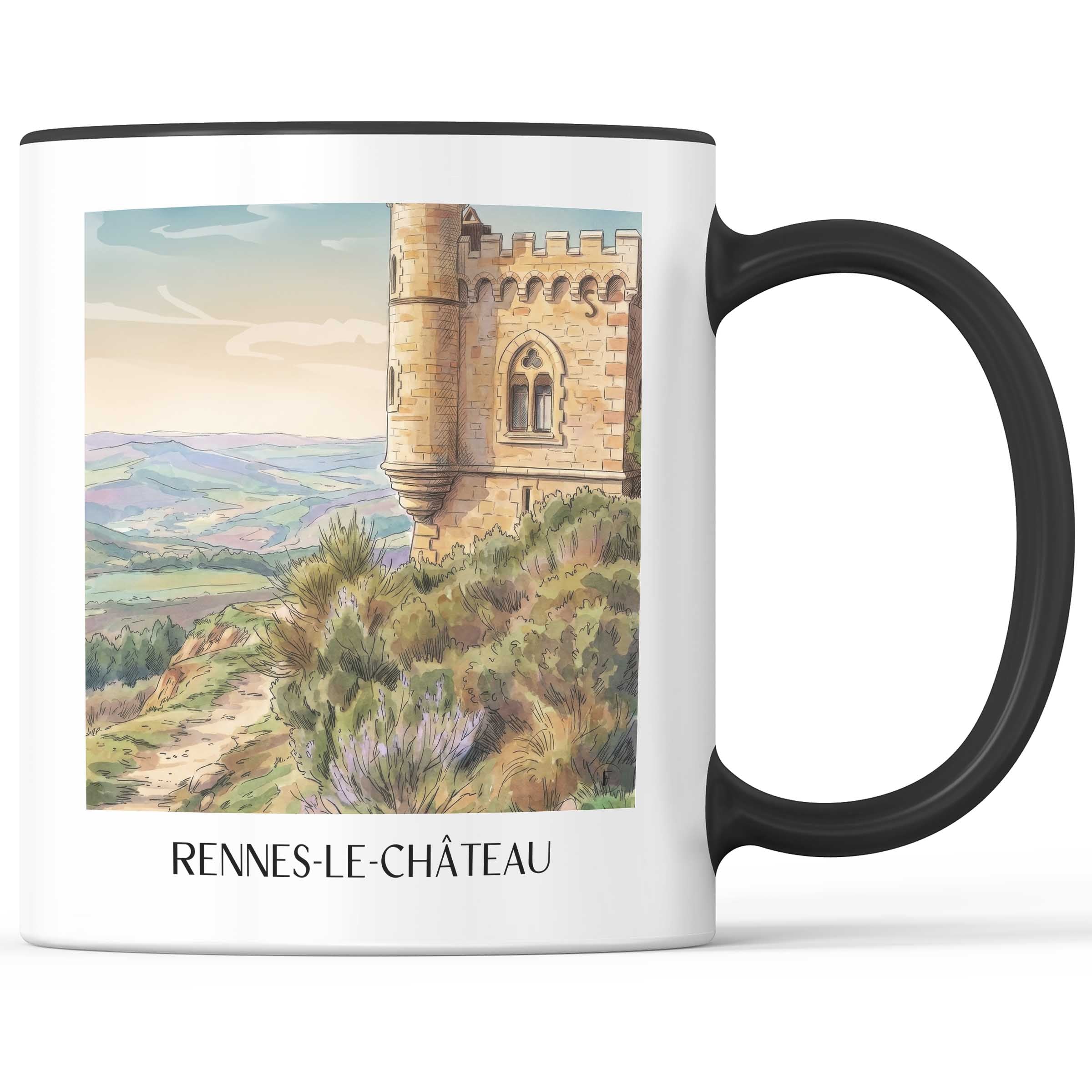 rennes-le-château-limouxin-frankreich-kaffeebecher-aquarell