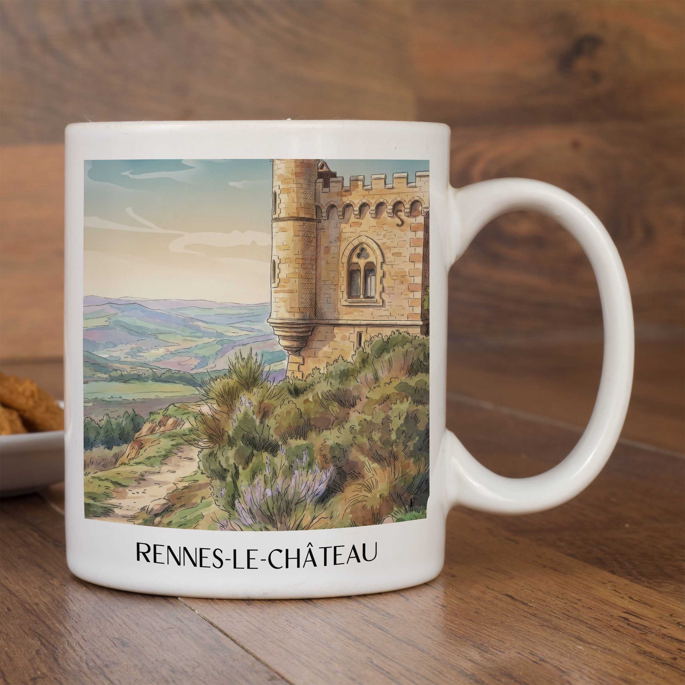 rennes-le-château-limouxin-frankreich-kaffeebecher-aquarell