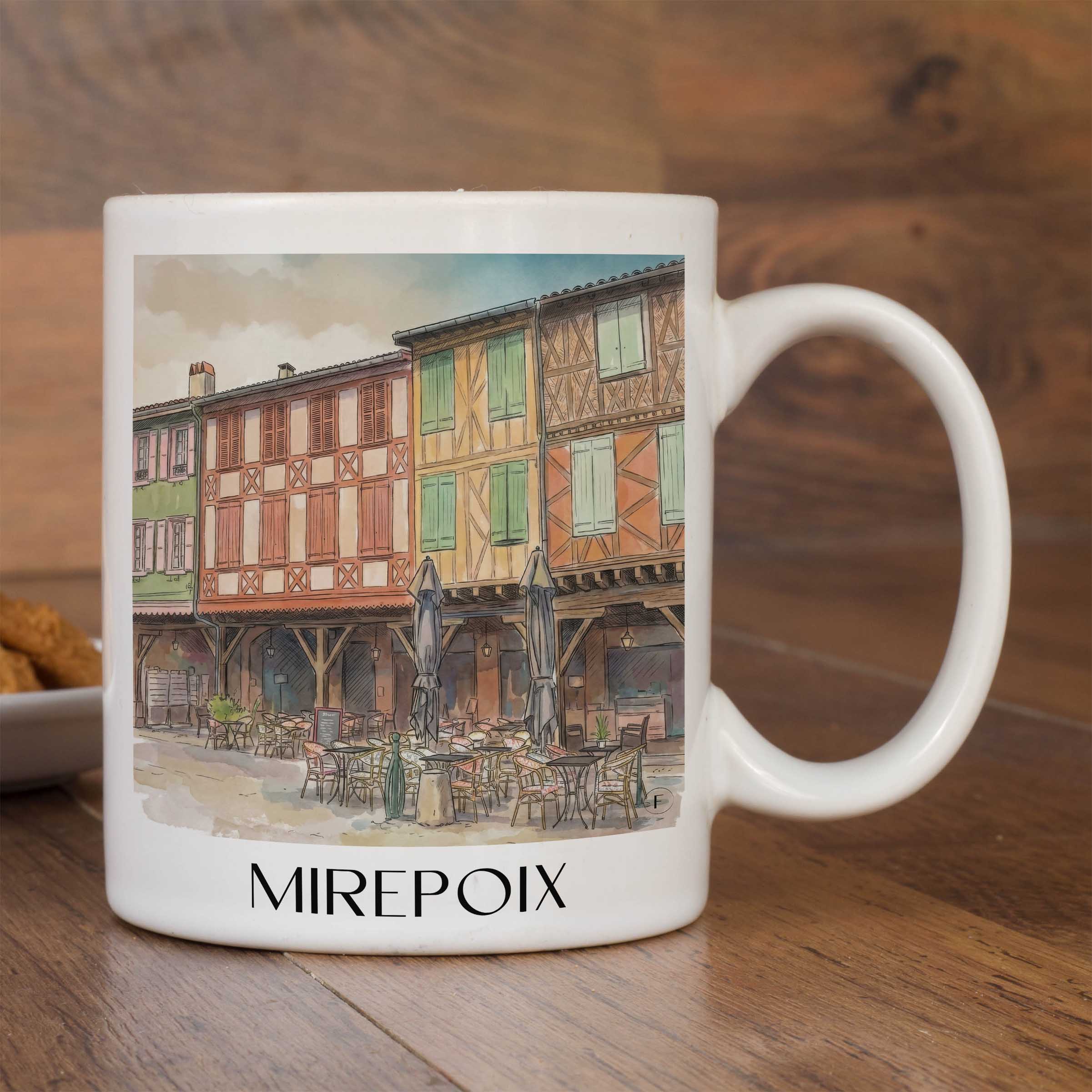 mirepoix--pays-cathare-frankreich-kaffeebecher-aquarell