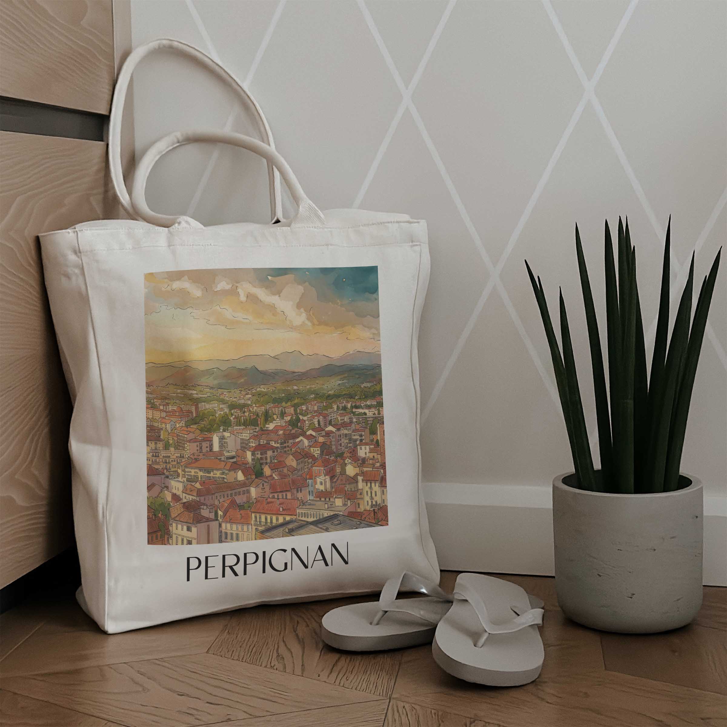 perpignan-okzitanien-frankreich-einkaufstasche-aquarell