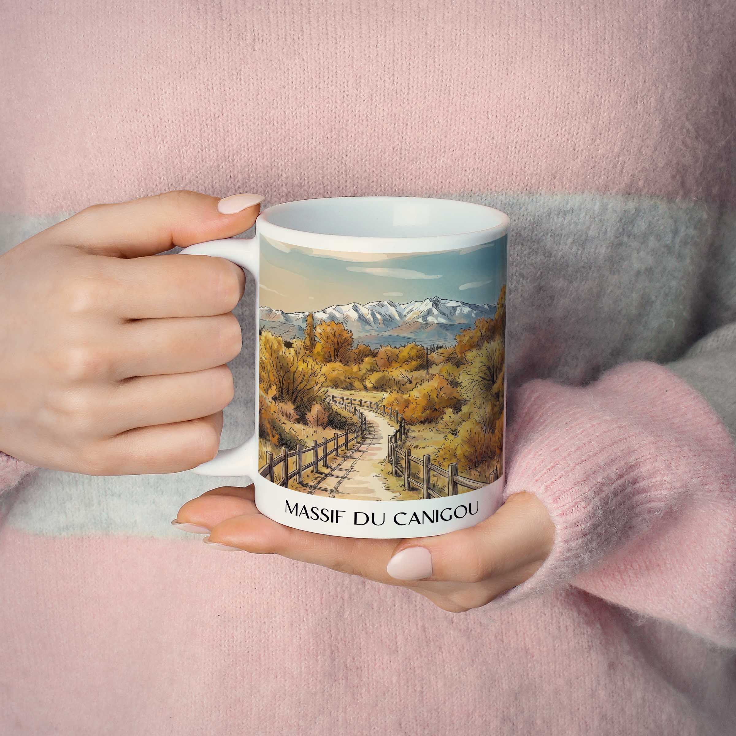 massif-du-canigou-okzitanien-frankreich-kaffeebecher-aquarell