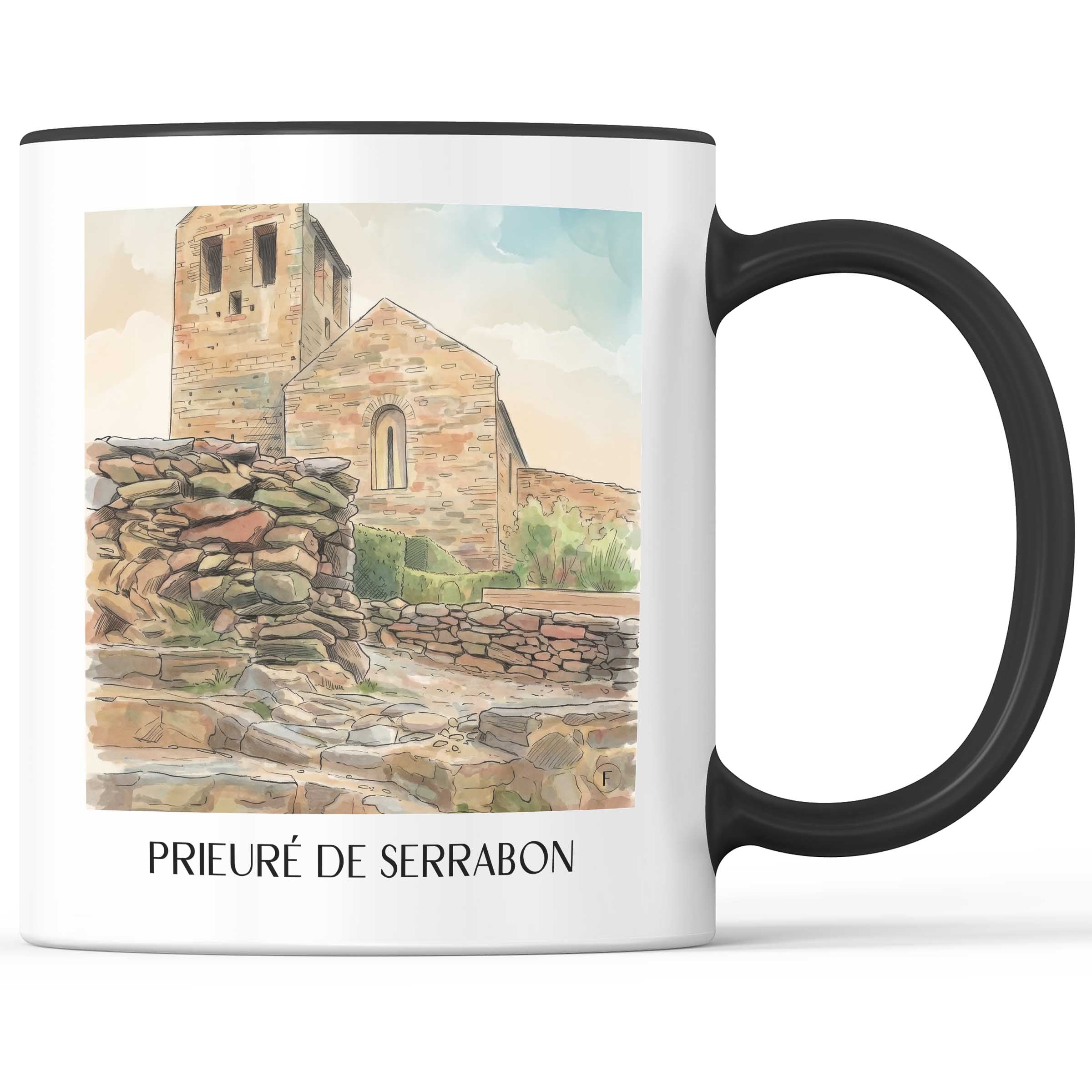 prieuré-de-serrabon--massif-du-canigou-frankreich-kaffeebecher-aquarell
