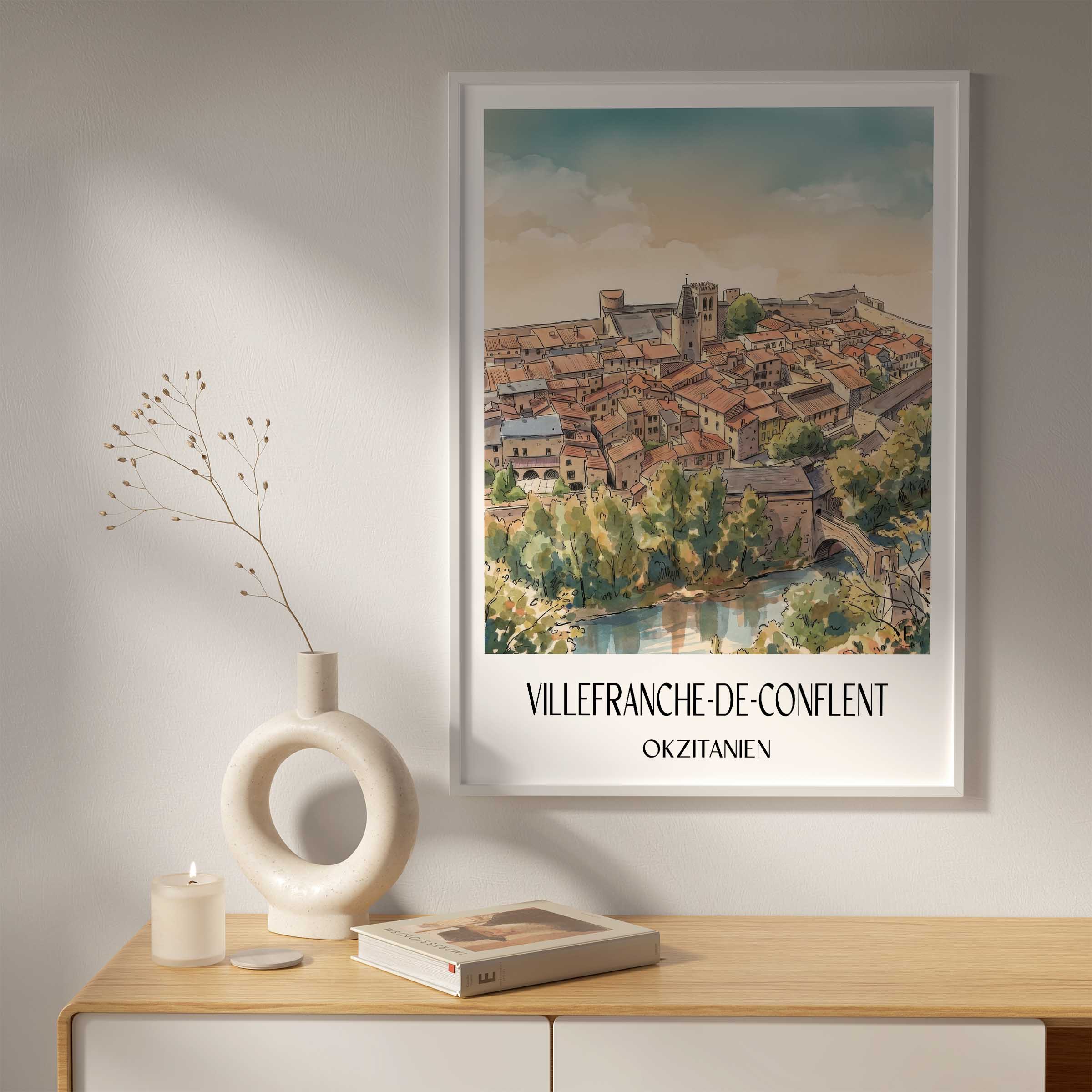 villefranche-de-conflent-okzitanien-frankreich-poster-aquarell